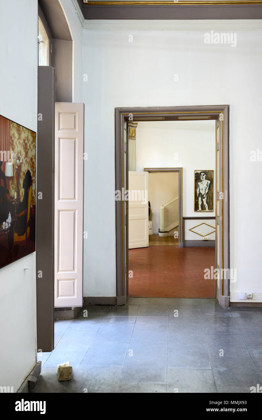 Galleria interna Gallifet Art Center, in c diciottesimo Gallifet Townhouse o hôtel particulier, Aix-en-Provence Provence Francia Foto Stock