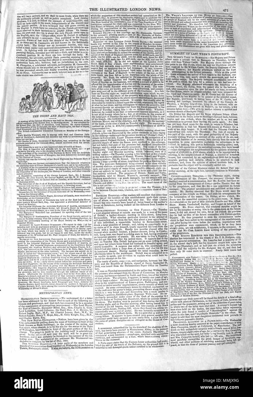 . Il Illustrated London News, 1842, p. 471 . Il 3 dicembre 1842. ILN sconosciuto 1842, p. 471 Foto Stock