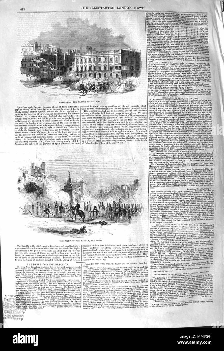 . Il Illustrated London News, 1842, p. 472 . Il 3 dicembre 1842. ILN sconosciuto 1842, p. 472 Foto Stock