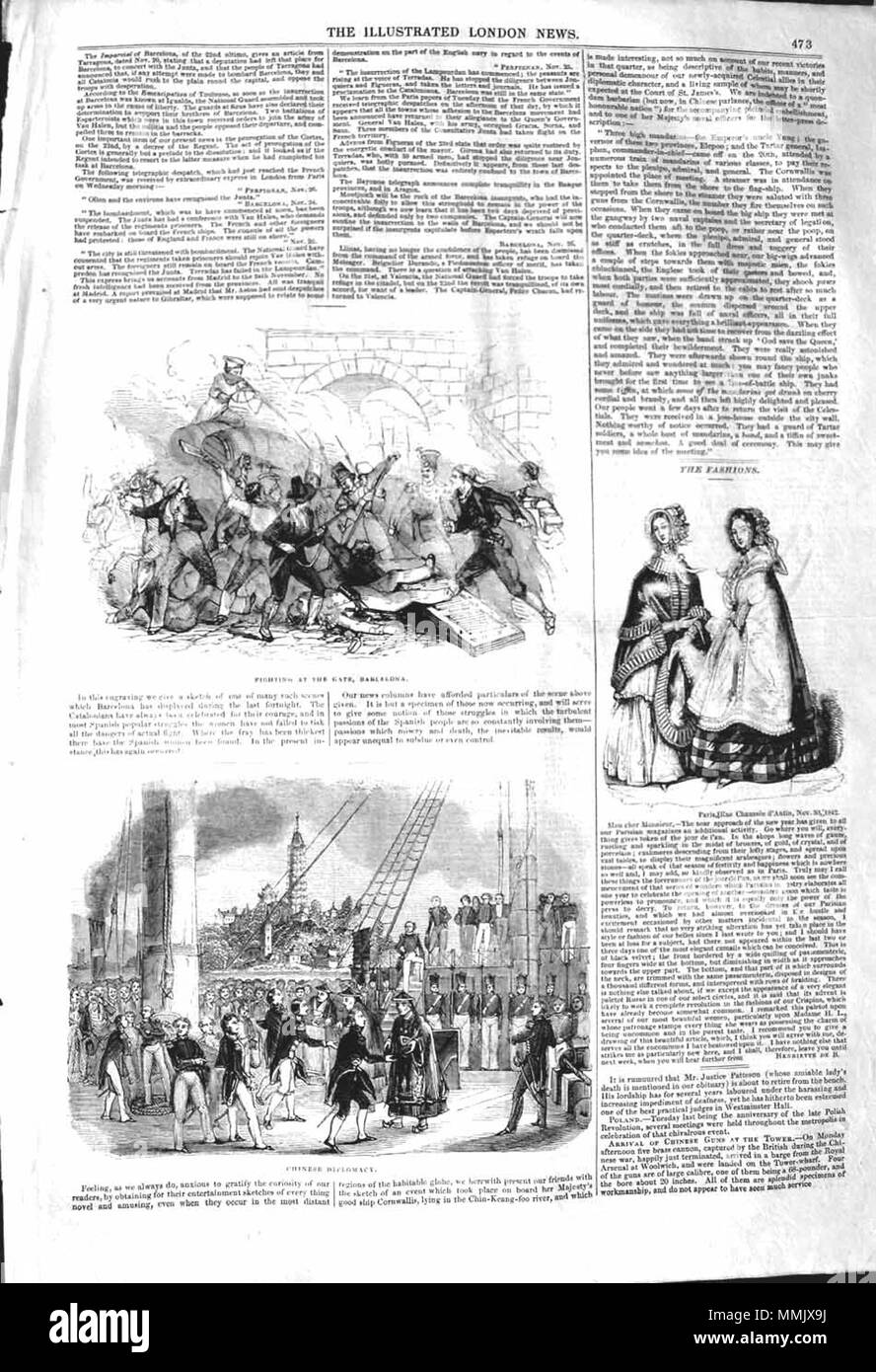 . Il Illustrated London News, 1842, p. 473 . Il 3 dicembre 1842. ILN sconosciuto 1842, p. 473 Foto Stock