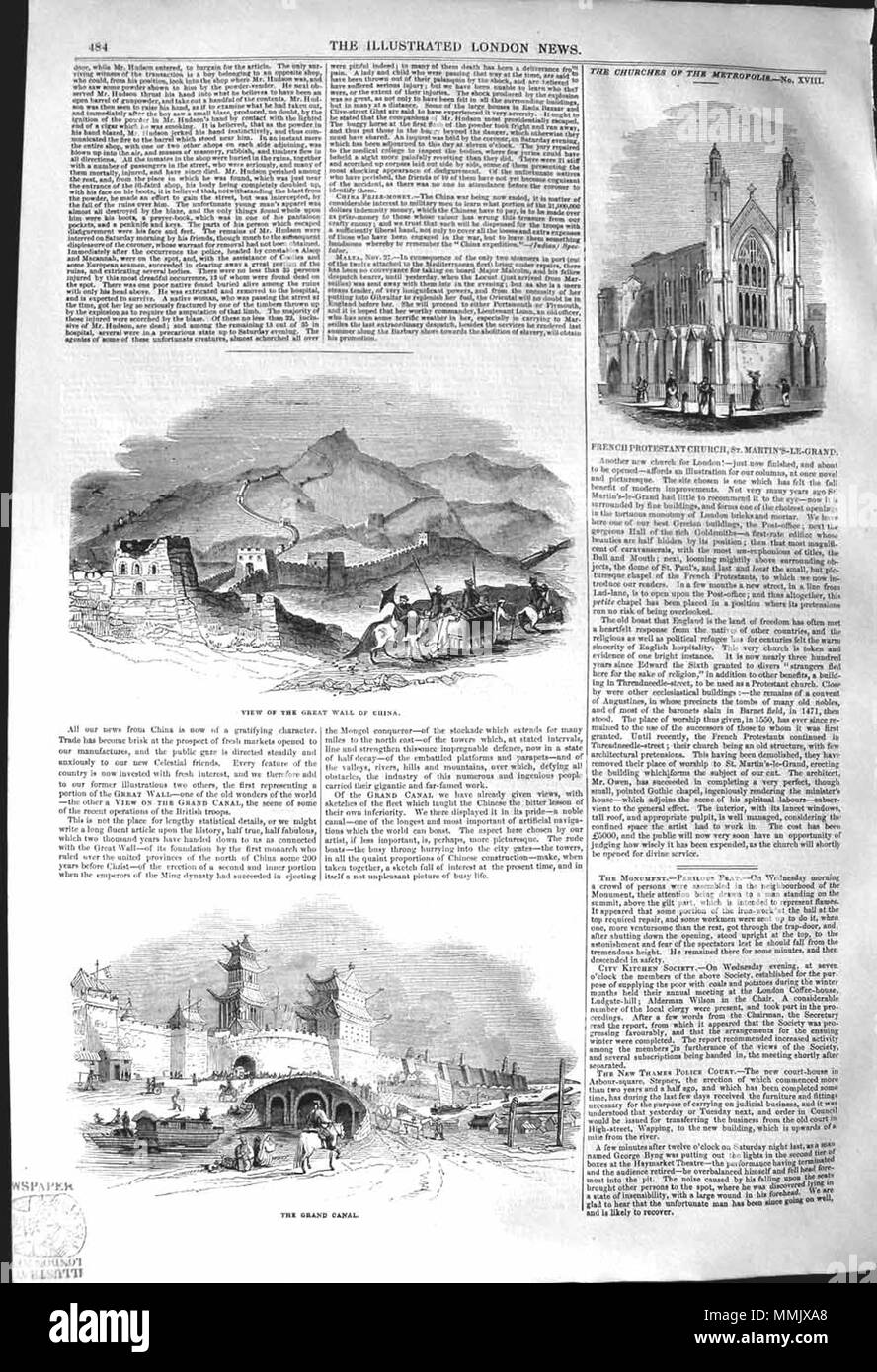 . Inglese: Il Illustrated London News, 1842, p. 484 . Il 10 dicembre 1842. ILN sconosciuto 1842, p. 484 Foto Stock