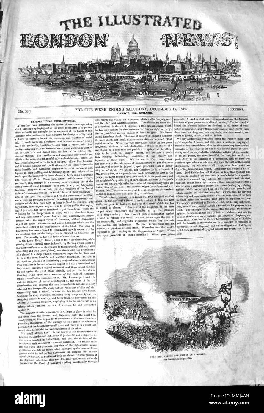 . Il Illustrated London News, 1842, p. 497 . Il 17 dicembre 1842. ILN sconosciuto 1842, p. 497 Foto Stock