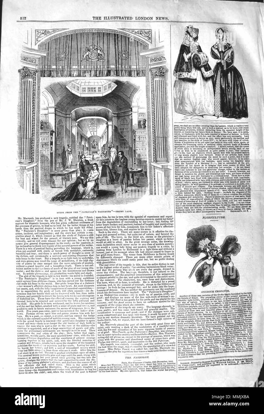 . Il Illustrated London News, 1842, p. 512 . Il 17 dicembre 1842. ILN sconosciuto 1842, p. 512 Foto Stock