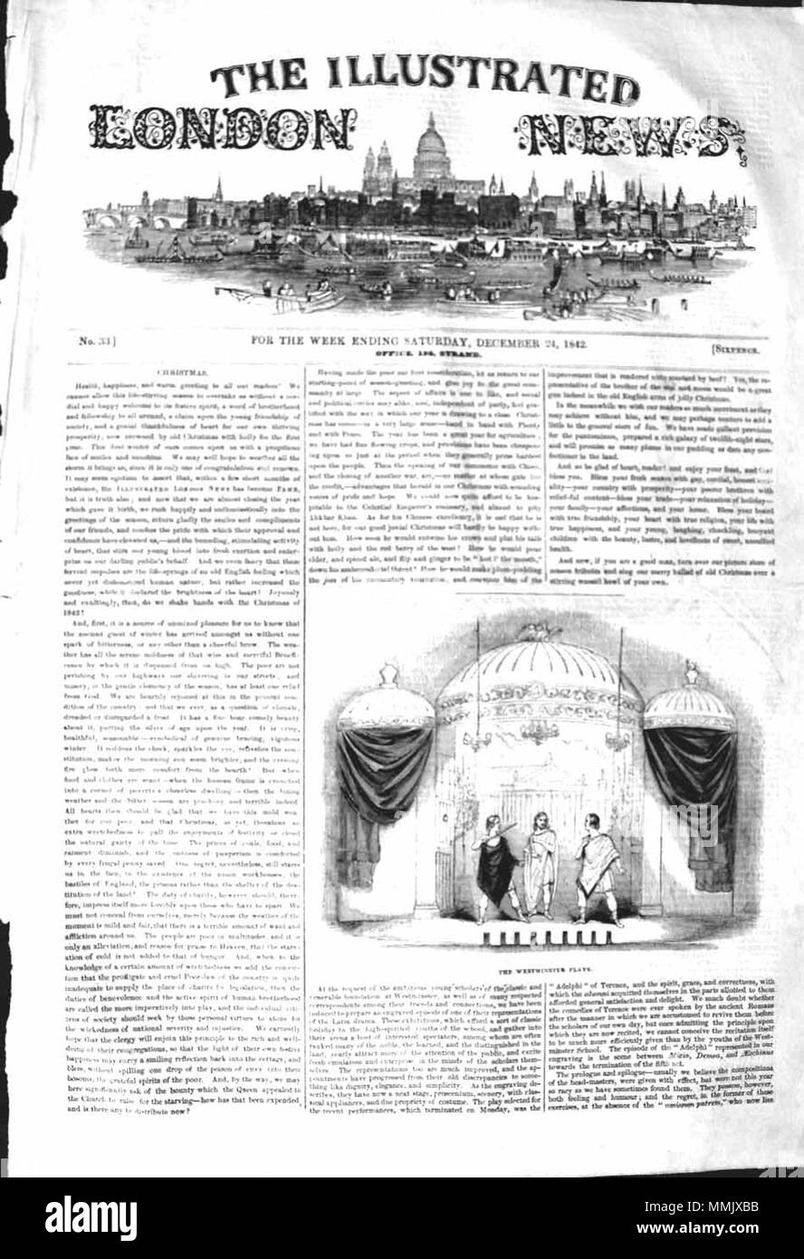 . Il Illustrated London News, 1842, p. 513 . Il 24 dicembre 1842. ILN sconosciuto 1842, p. 513 Foto Stock