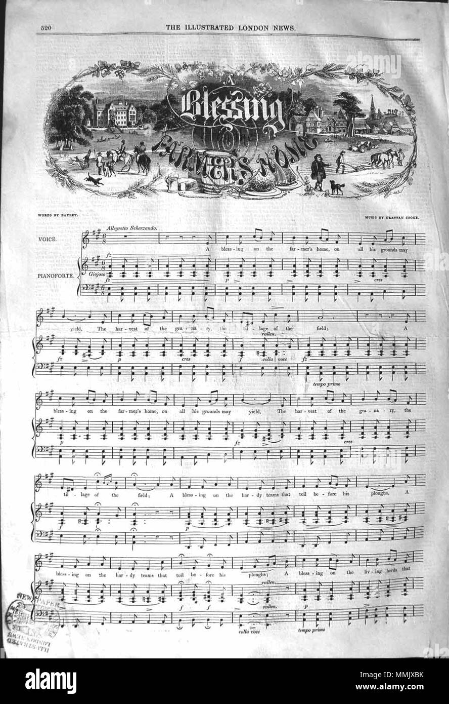 . Il Illustrated London News, 1842, p. 520 . Il 24 dicembre 1842. ILN sconosciuto 1842, p. 520 Foto Stock