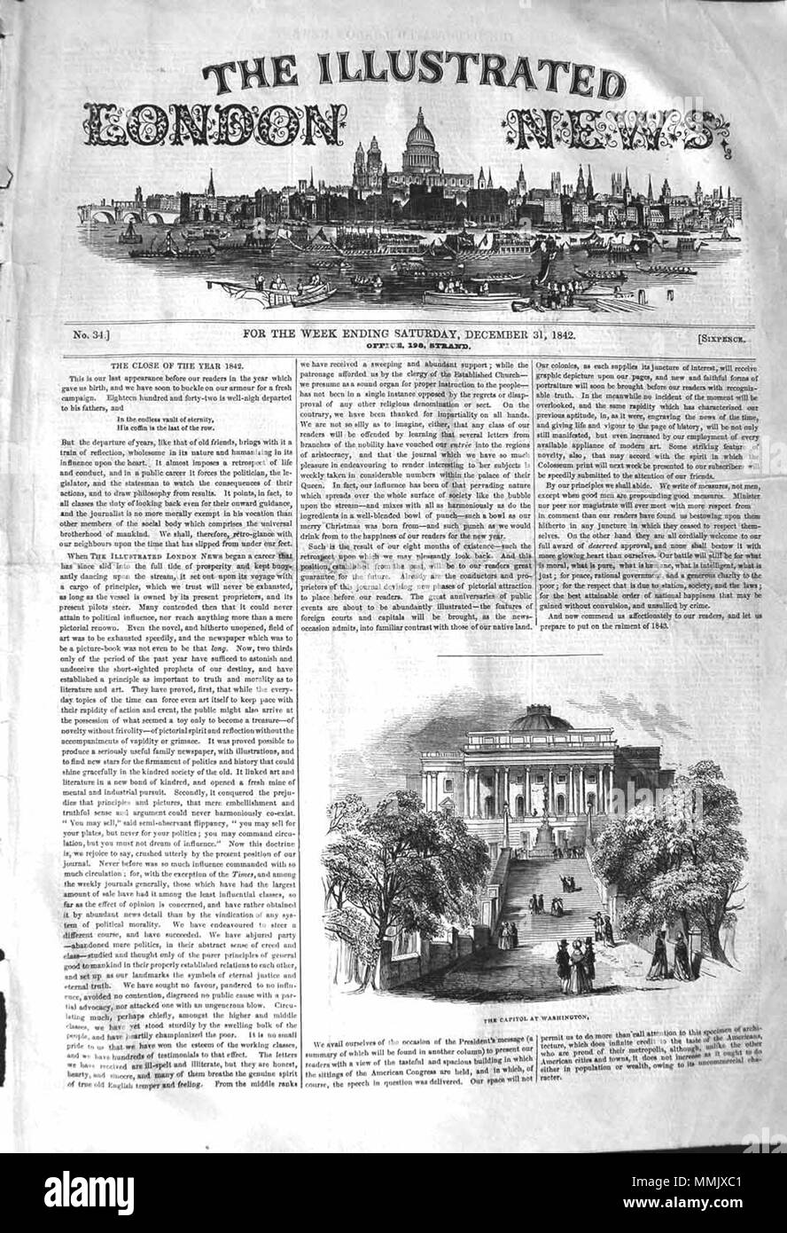 . Il Illustrated London News, 1842, p. 529 . Il 31 dicembre 1842. ILN sconosciuto 1842, p. 529 Foto Stock