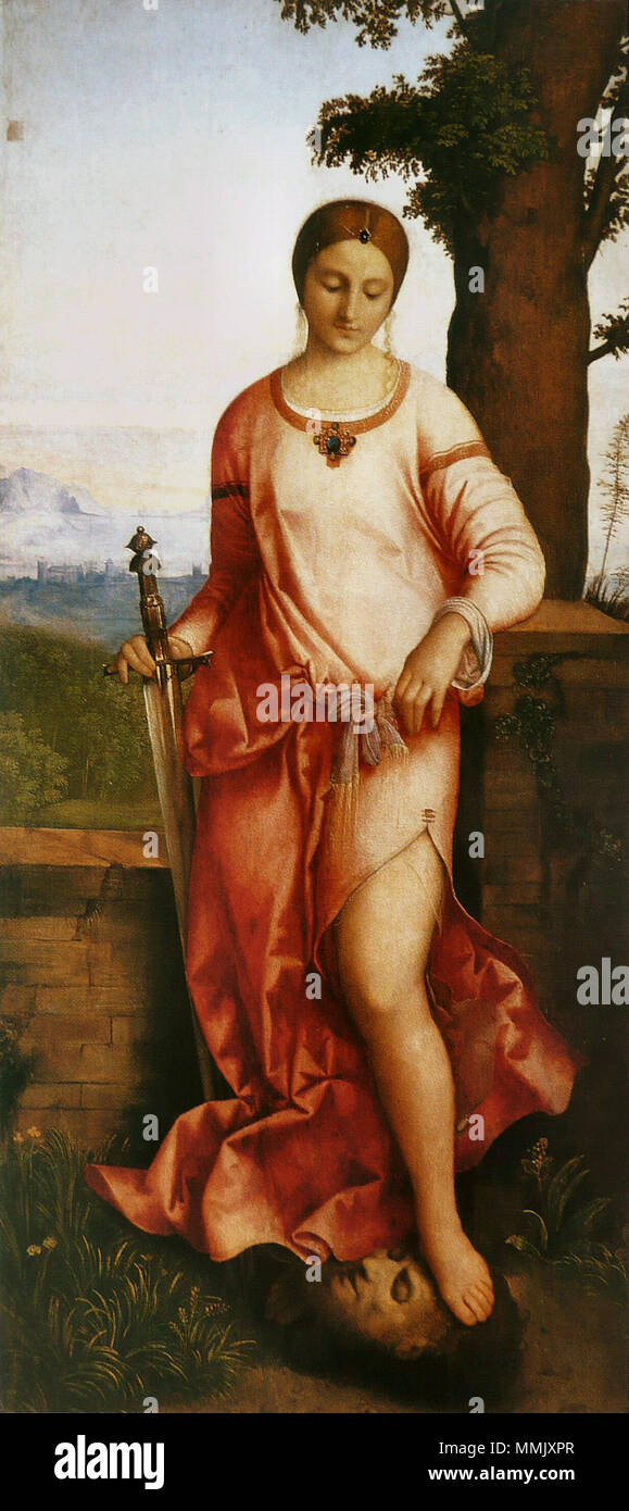 Giuditta con la testa di Holophernes. 1504. Giorgione - Judith Foto Stock