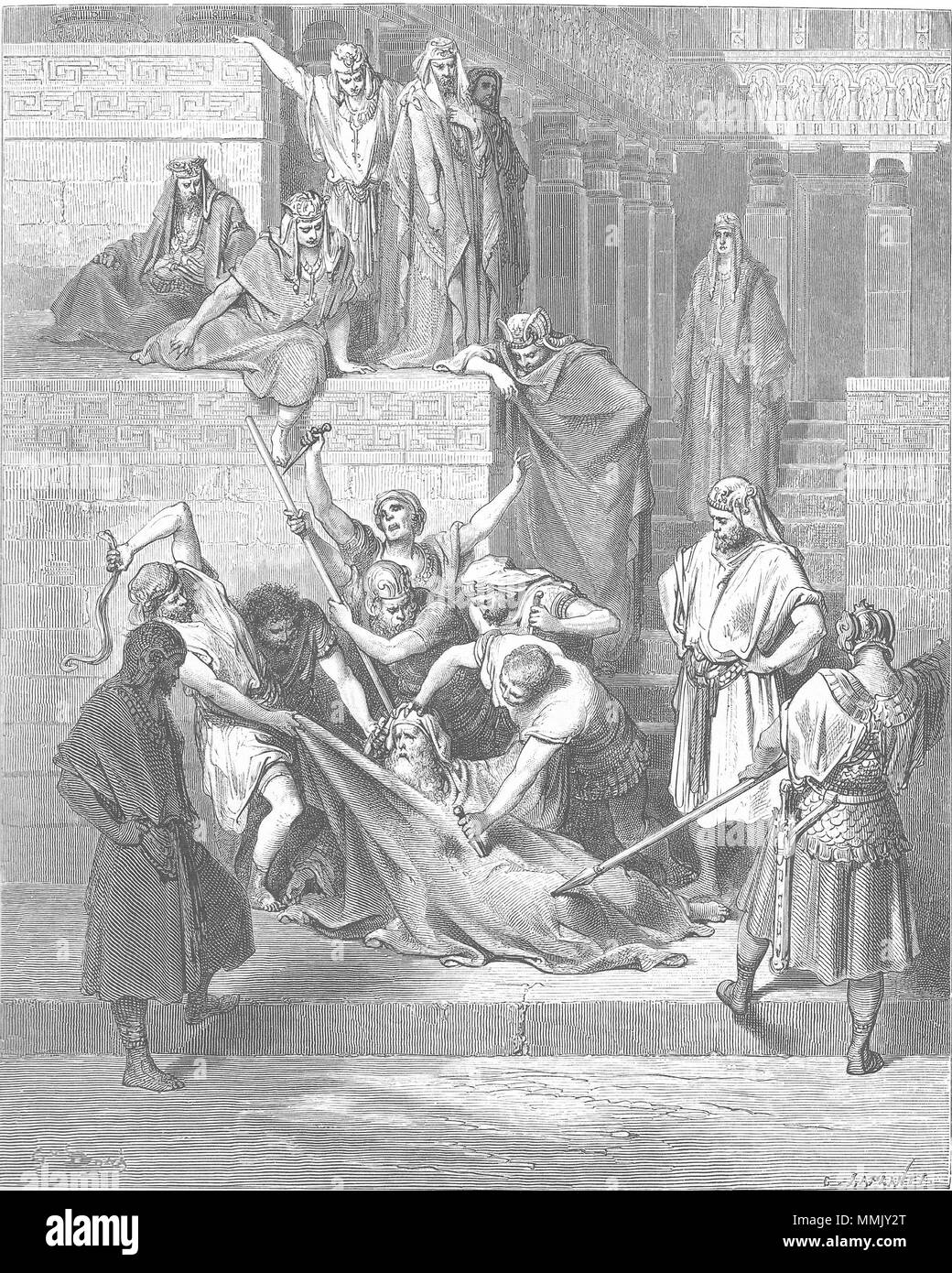 . Inglese: il martirio di Eleazaro il graffietto (2 Масс. 6:18-31) Русский: Мученическая кончина старца Елеазара (2 Макк. 6:18-31) . 1866. Gustave Doré (1832-1883) nomi alternativi Paul Gustave Doré Paul Gustave Louis Christophe Doré descrizione pittore francese, illustrator, incisore e caricaturista Data di nascita e morte 6 Gennaio 1832 23 gennaio 1883 Luogo di nascita e morte di Parigi Strasburgo sede di lavoro Parigi competente controllo : Q6682 VIAF:?ISNI 41839207:?0000 0001 2278 8373 ULAN:?500013657 LCCN:?n79089221 NLA:?35041510 WorldCat 149.Il Martirio di Eleazaro lo scriba Foto Stock