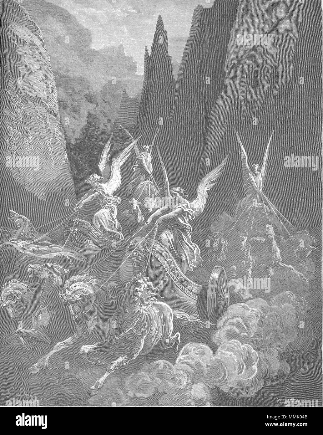 . Inglese: Zaccaria la visione di quattro carri (Zaccaria 6:1-15) Русский: Видение пророком Захарией четырёх колесниц (Зах. 6:1-15) . 1866. Gustave Doré (1832-1883) nomi alternativi Paul Gustave Doré Paul Gustave Louis Christophe Doré descrizione pittore francese, illustrator, incisore e caricaturista Data di nascita e morte 6 Gennaio 1832 23 gennaio 1883 Luogo di nascita e morte di Parigi Strasburgo sede di lavoro Parigi competente controllo : Q6682 VIAF:?ISNI 41839207:?0000 0001 2278 8373 ULAN:?500013657 LCCN:?n79089221 NLA:?35041510 WorldCat 140.Zaccaria la visione di quattro carri Foto Stock