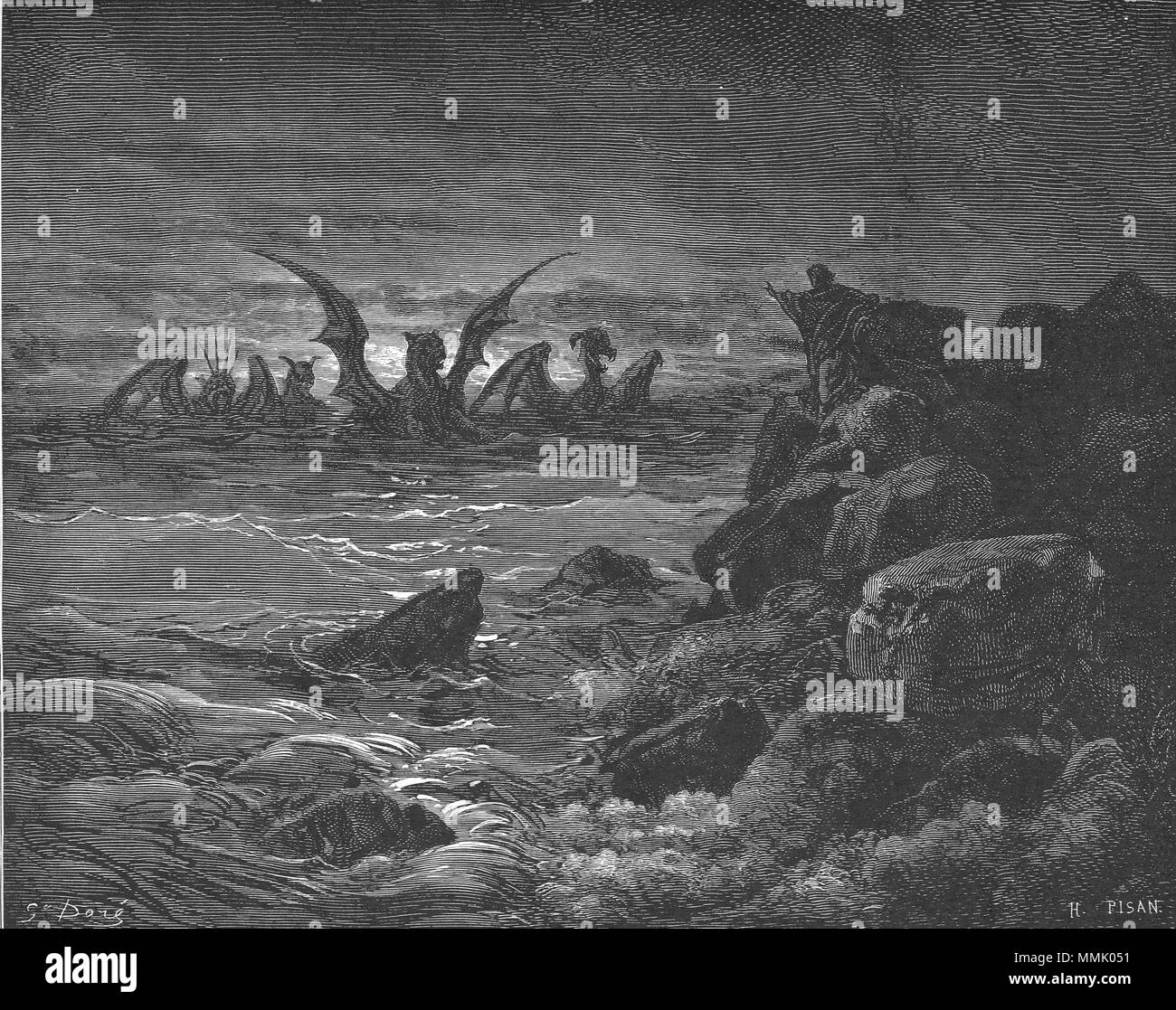 . Inglese: Daniel's visione di quattro bestie (Dan. 7:2-18) Русский: Видение Даниилом четырёх животных (Дан. 7:2-18) . 1866. Gustave Doré (1832-1883) nomi alternativi Paul Gustave Doré Paul Gustave Louis Christophe Doré descrizione pittore francese, illustrator, incisore e caricaturista Data di nascita e morte 6 Gennaio 1832 23 gennaio 1883 Luogo di nascita e morte di Parigi Strasburgo sede di lavoro Parigi competente controllo : Q6682 VIAF:?ISNI 41839207:?0000 0001 2278 8373 ULAN:?500013657 LCCN:?n79089221 NLA:?35041510 WorldCat 132.Daniel's visione di quattro bestie Foto Stock