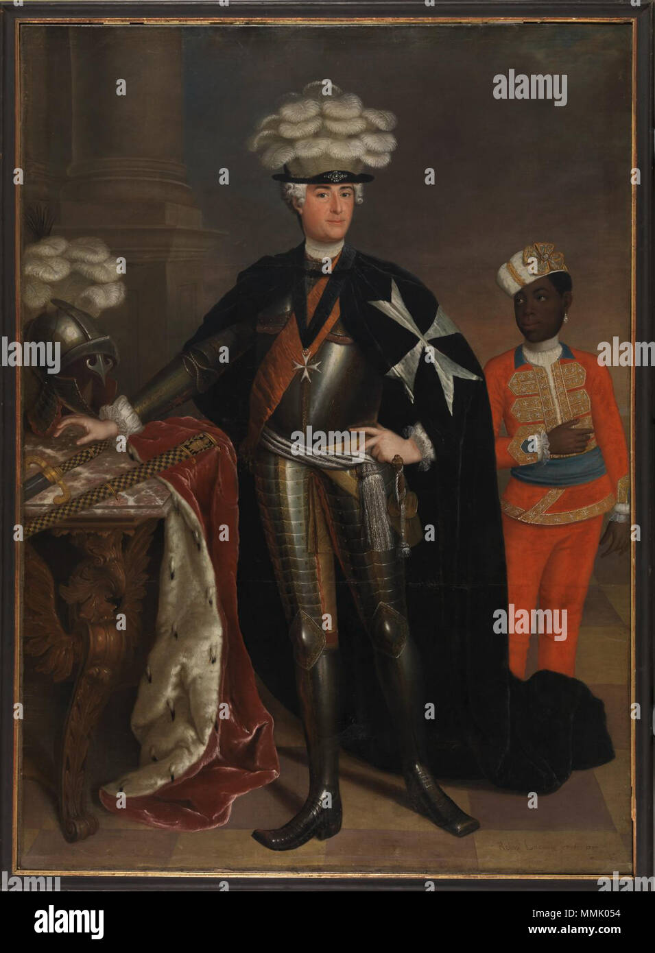 Ritratto di Charles Frederick Albert, margravio di Brandenburg-Schwedt (1705-1762). 1737. Karl Friedrich Albrecht von Brandenburg-Schwedt da A.R.Lisiewska (1737, Germanisches Nationalmuseum) Foto Stock