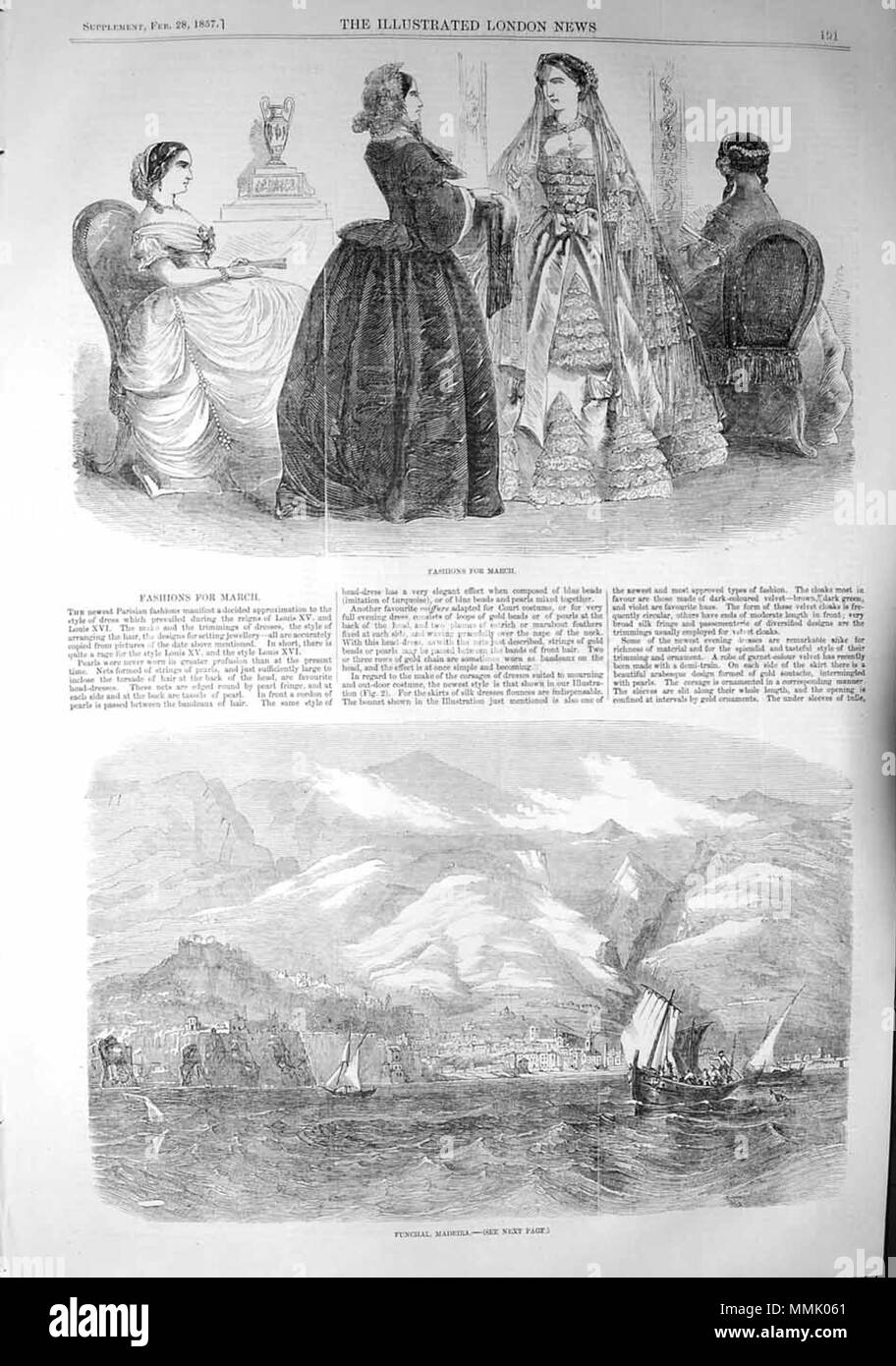 . Il Illustrated London News, 1857, p. 191 . Il 28 febbraio 1857. ILN sconosciuto 1857, p. 191 Foto Stock
