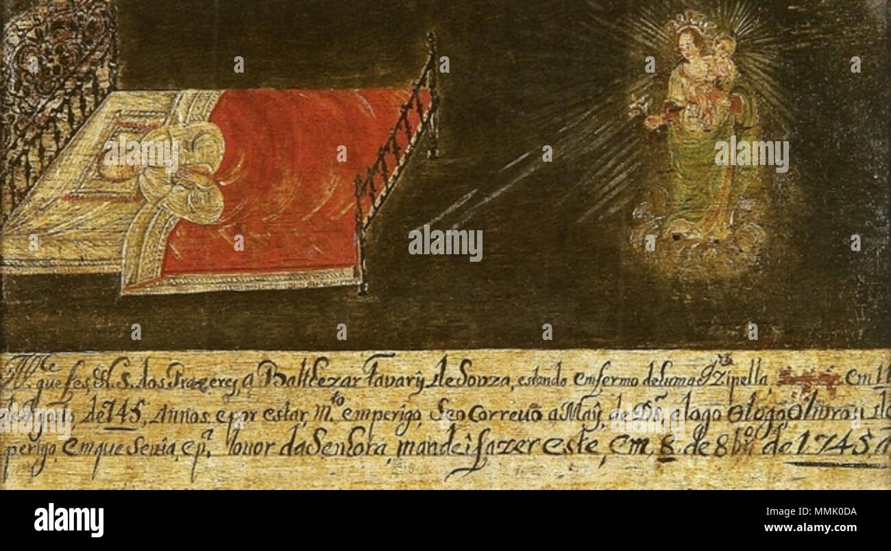 Ex-voto cênico, 1745 Foto Stock