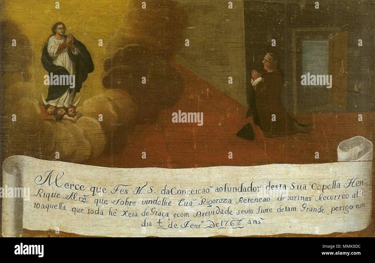 Ex-voto cênico, 1767 Foto Stock