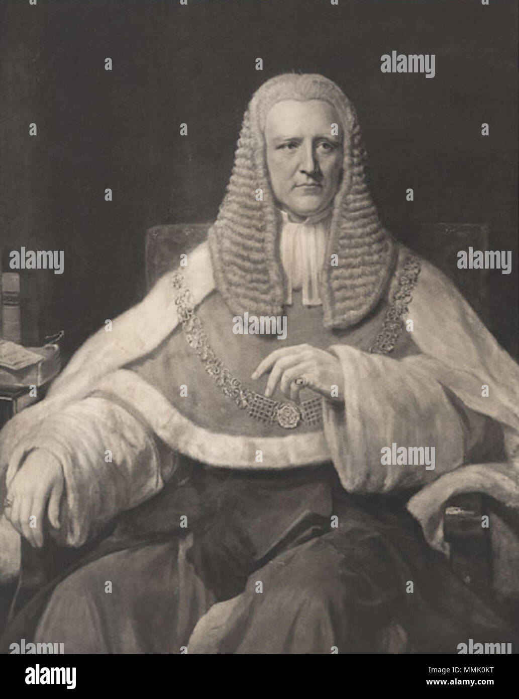 . John Coleridge, primo Baron Coleridge (1820-1894) . 1920. Incisione di pittura da Eden Upton Eddis (1812-1901) nomi alternativi Eden Eddis; E.U. Eddis; Eddis Descrizione artista britannico Data di nascita e morte 9 Maggio 1812 7 aprile 1901 Luogo di nascita e morte Newington Green Shalford, Surrey competente controllo : Q5336943 VIAF:?ISNI 39312750:?0000 0000 6706 0172 ULAN:?500012923 LCCN:?nr2002020814 GND:?1036575497 WorldCat 1stLordColeridge Foto Stock