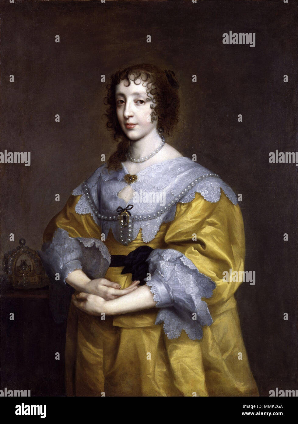 Ritratto della regina consorte Henrietta Maria di Francia. circa 1632/35. Henrietta Maria Foto Stock