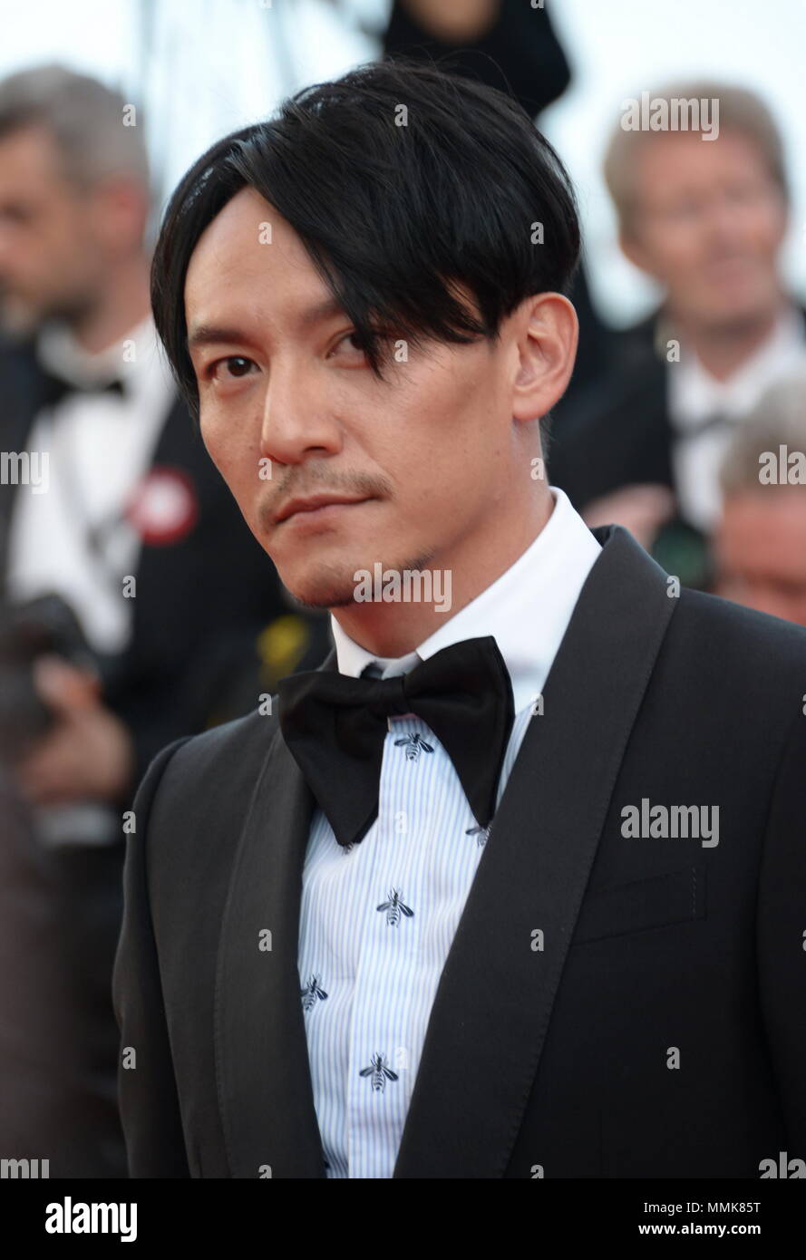 Cannes, Francia. 11 Maggio, 2018. CANNES, Francia - 11 Maggio: membro della giuria Chang Chen assiste lo screening di " cenere è il bianco purissimo (Jiang Hu Er Nv)' durante la settantunesima annuale di Cannes Film Festival presso il Palais des Festivals il 11 maggio 2018 a Cannes, Francia. Credito: Federico Injimbert/ZUMA filo/Alamy Live News Foto Stock