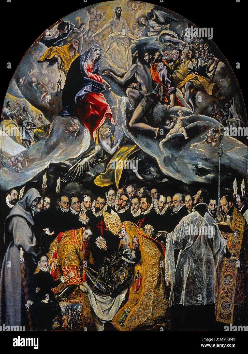 El entierro del Señor de Orgaz - El Greco Foto Stock