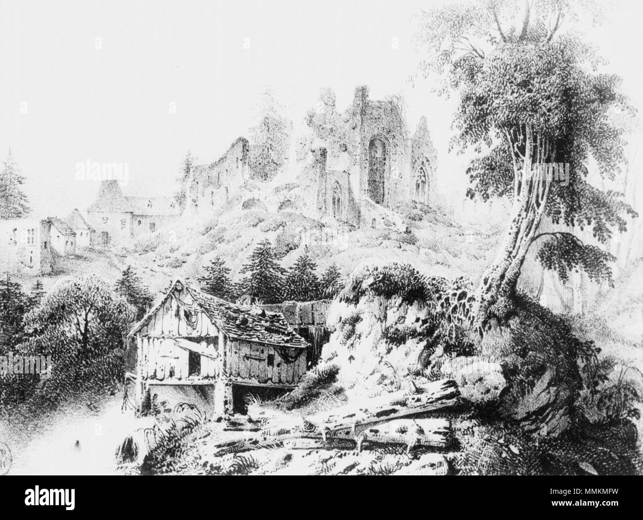 Album du Dauphiné (T1) - Ruines de la Chartreuse de Prémol Foto Stock