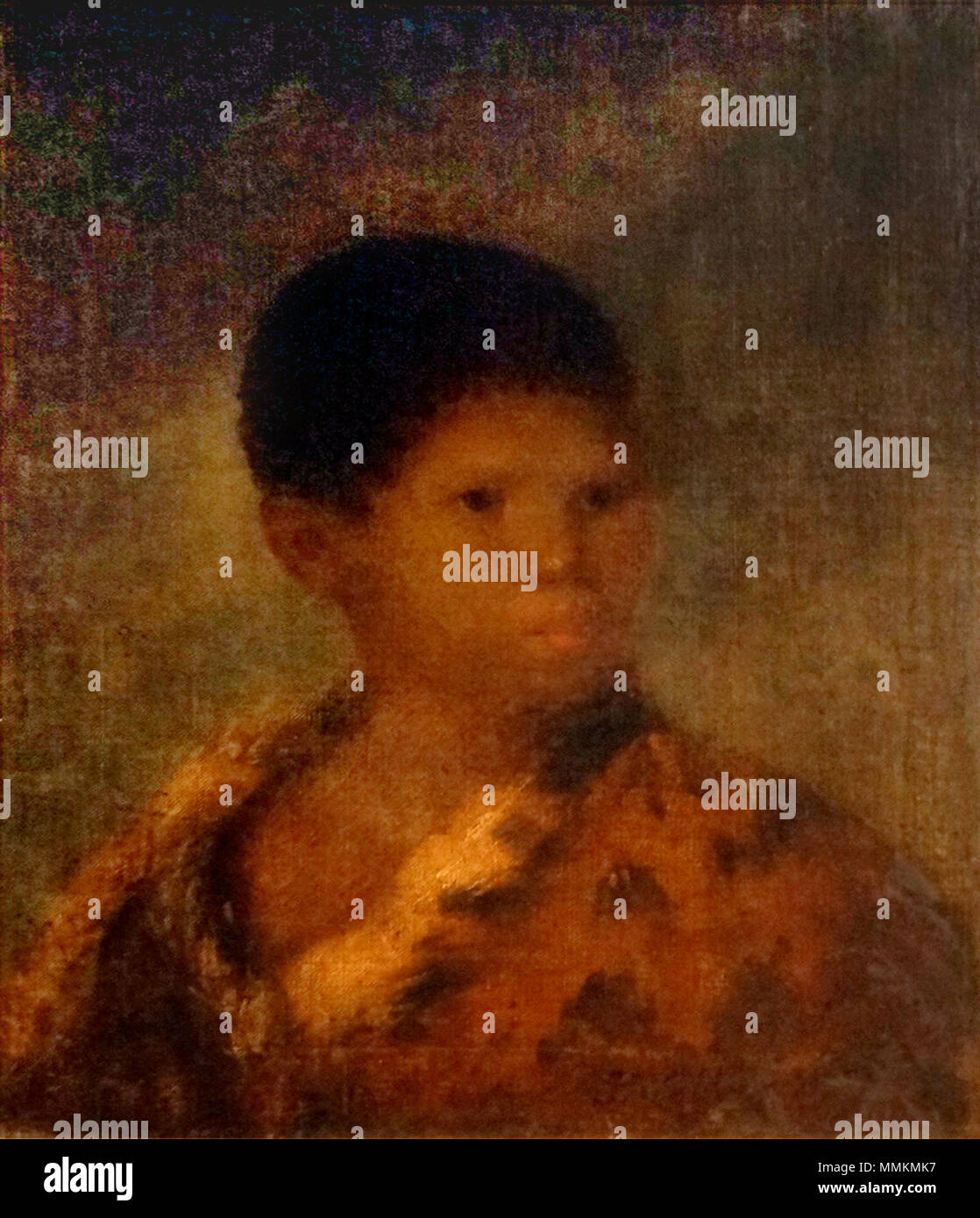 Bernisches Historisches Museum, Porträt des Südseeinsulaners Taweiharooa gemalt von J. Webber, 1793 (Retusche) Foto Stock