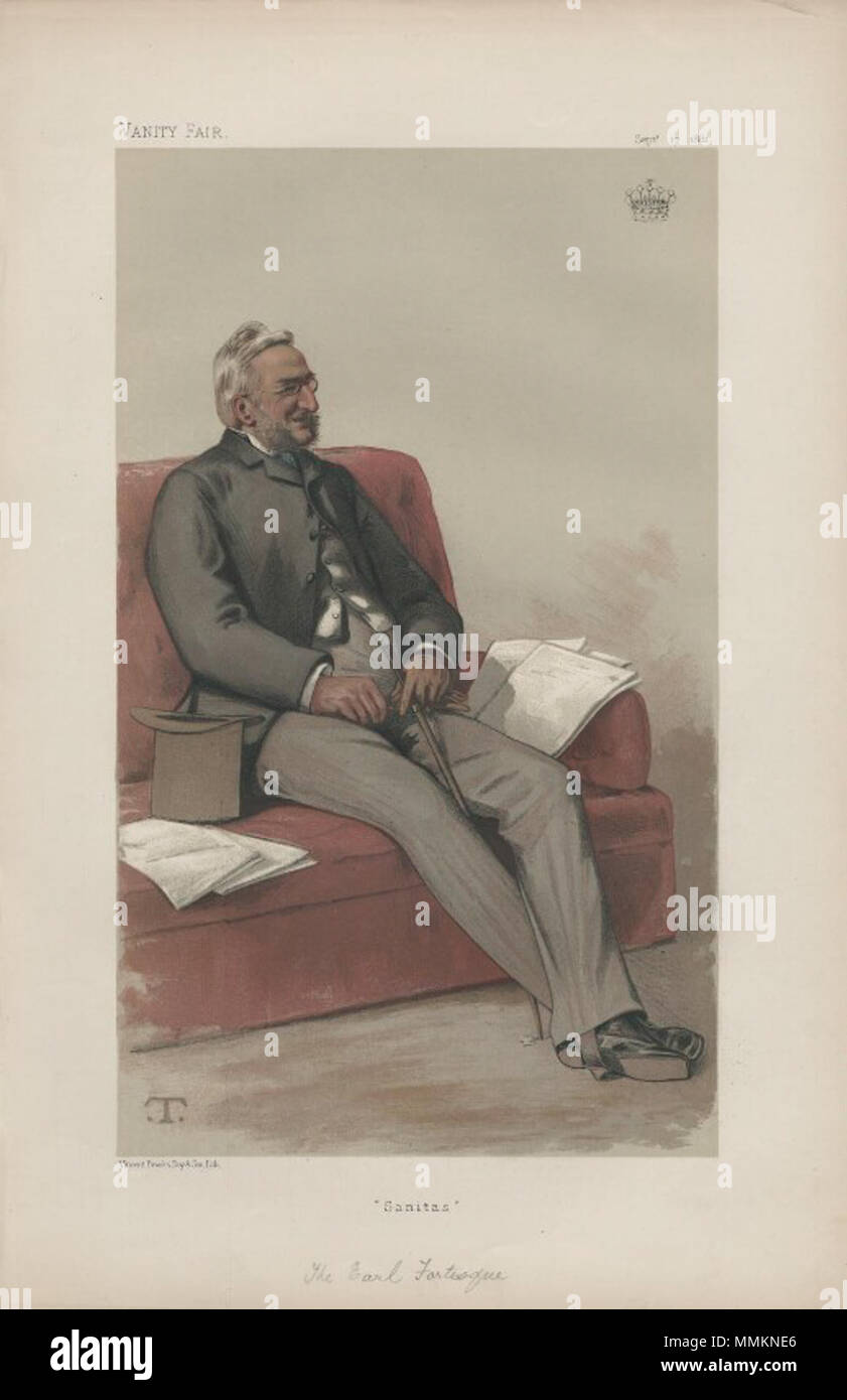 . Inglese: Caricatura di Hugh Fortescue, 3° Conte Fortescue. Leggere la didascalia "anitas'. . 1881. Théobald Chartran (1849-1907) nomi alternativi " T " Descrizione del pittore francese Data di nascita e morte 20 Luglio 1849 16 Luglio 1907 Luogo di nascita e morte Besançon Neuilly-sur-Seine sede di lavoro Londra Francia competente controllo : Q922670 VIAF:?ISNI 32266886:?0000 0000 6661 5519 ULAN:?500015217 LCCN:?nr91029509 GND:?1038763061 WorldCat Earl Fortescue Vanity Fair 17 settembre 1881 Foto Stock
