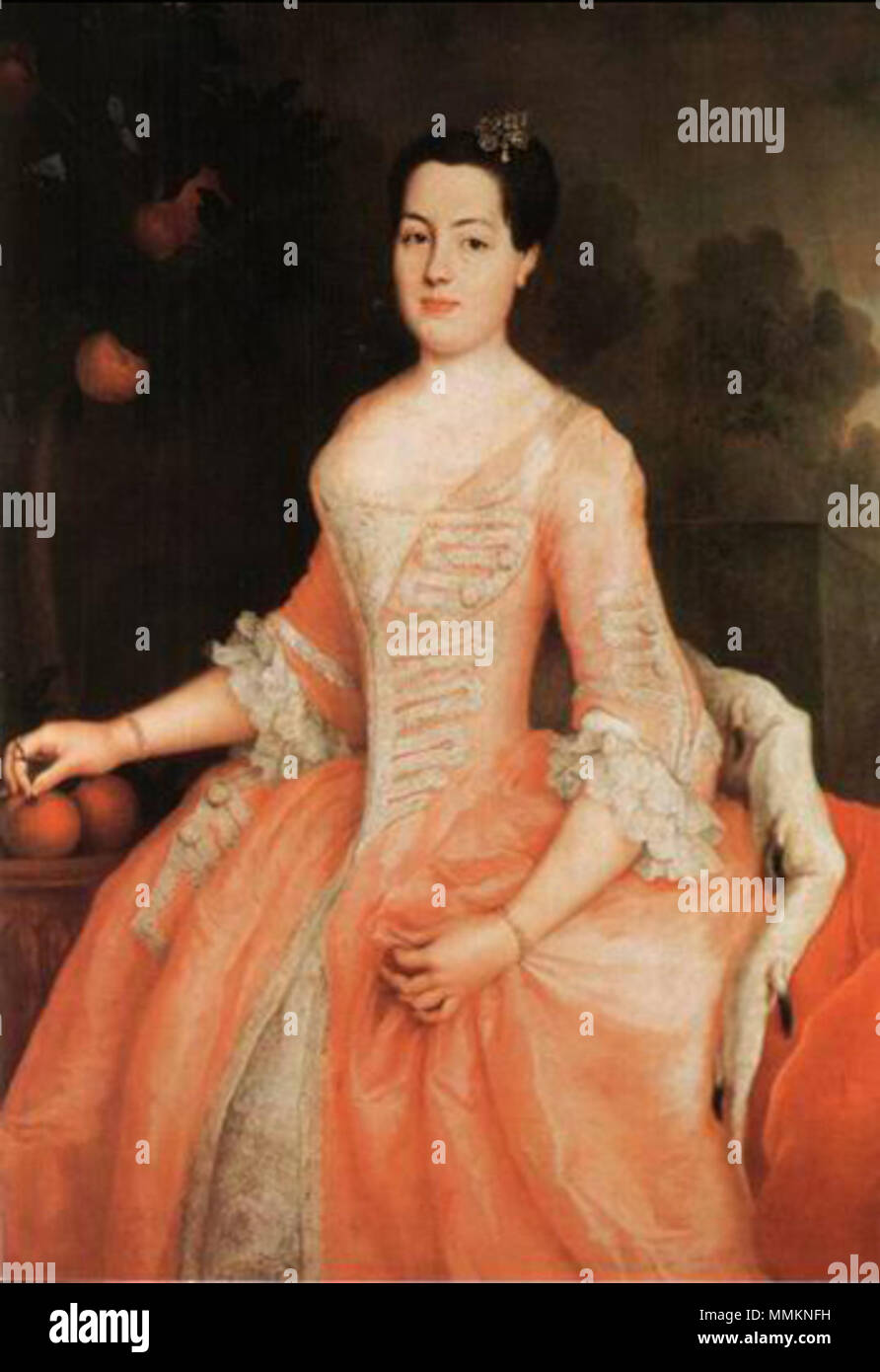 . Deutsch: Prinzessin Anna Wilhelmine von Anhalt-Dessau (1715-1780), Bauherrin von Schloss Mosigkau, gemalt um 1745 von Ch. F. R. Lisiewski. . Circa 1745. Christoph Friedrich Reinhold Lisiewski (1725-1794) nomi alternativi (fälschlich:) Christian Friedrich Reinhold Lisiewski/Lisiewsky Descrizione Polish-German ritrattista, pittore di corte e pittore Data di nascita e morte 3 Giugno 1725 11 Giugno 1794 Luogo di nascita e morte di Berlino lavoro Ludwigslust periodo 1750-1794 la posizione di lavoro di Dresda, Lipsia, Berlino, Ludwigslust competente controllo : Q112204 VIAF: 72487901 ISNI: 0000 0000 8262 56 Foto Stock