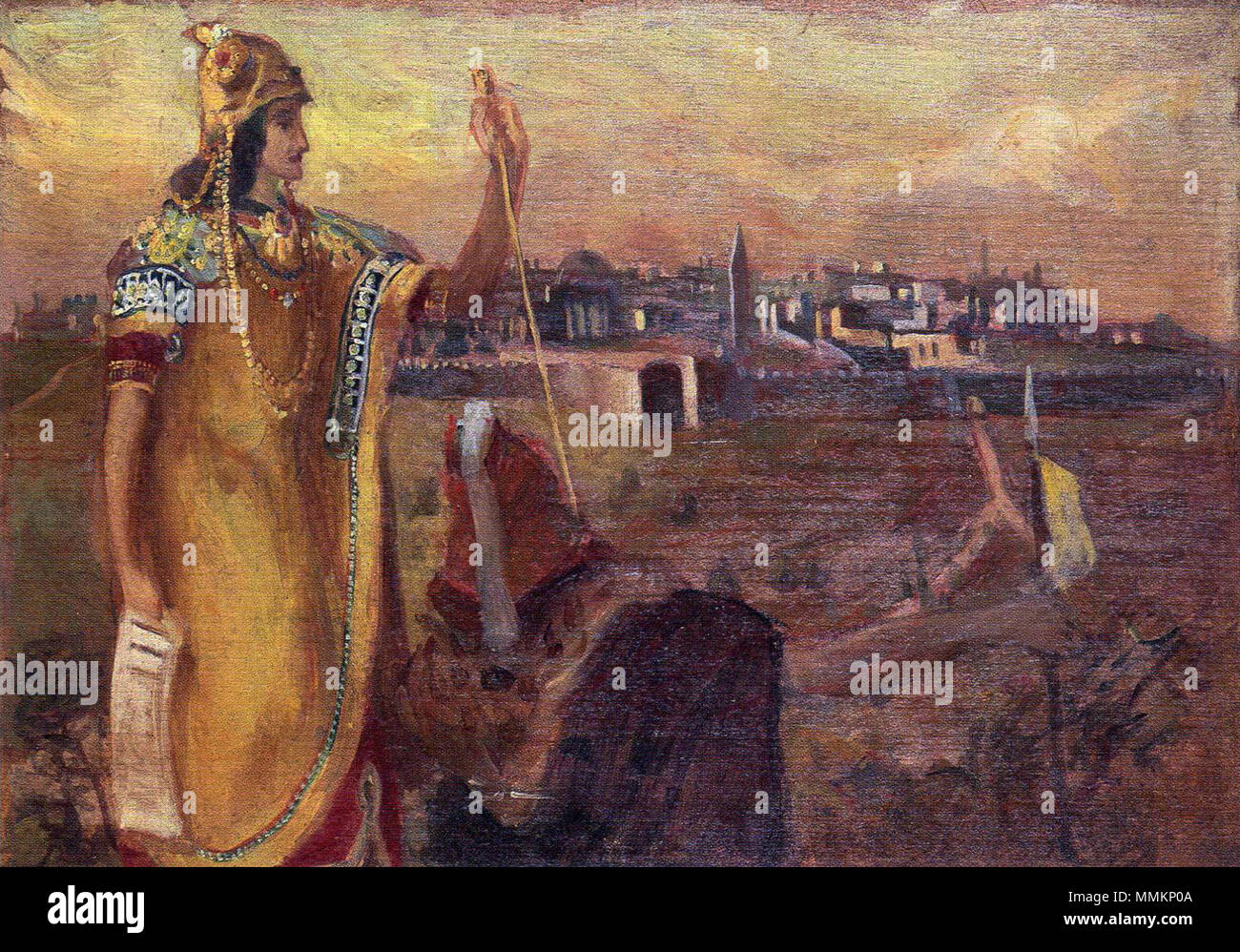 Ĵ ެ 6.Inglese: Re Salomone e di Gerusalemme . 1906. Il re Salomone e Gerusalemme da Aoki Shigeru Foto Stock