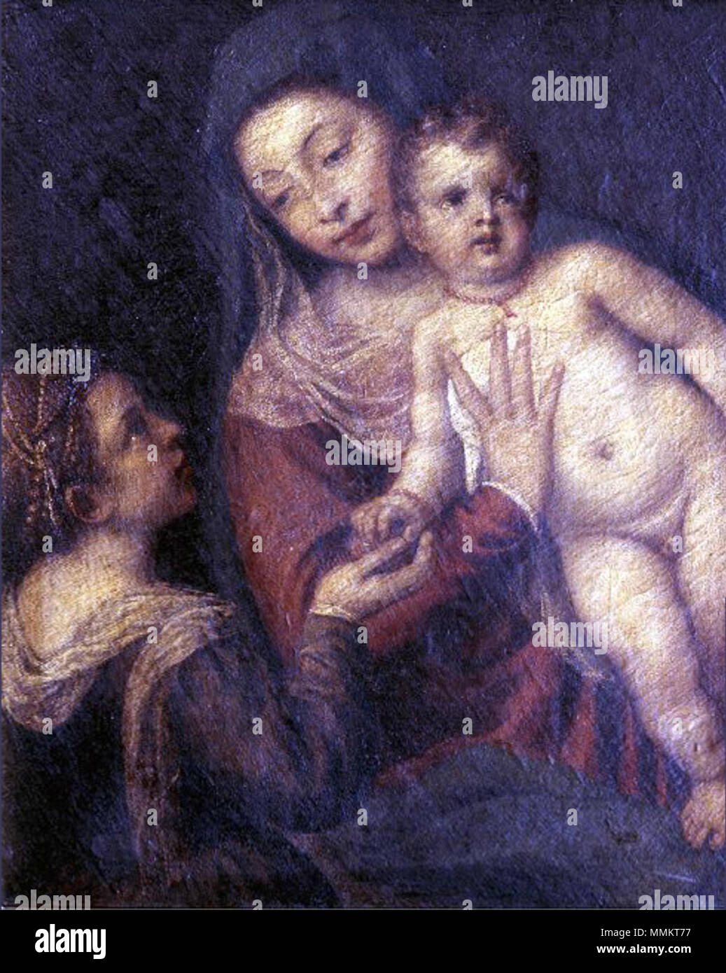 . Bottega di Tiziano, Madonna con Bambino e Santa Caterina d'Alessandria.jpg Madonna con Bambino e Santa Caterina. Xvi secolo. vedere il nome o la categoria Bottega di Tiziano, Madonna con Bambino e Santa Caterina d'Alessandria Foto Stock
