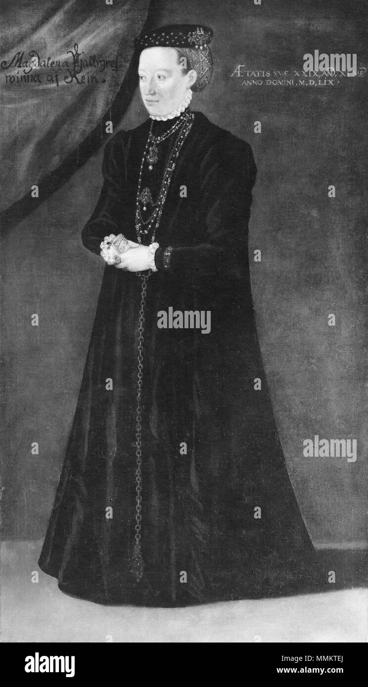 Grh1095 47 Anna, 1529-1591, prinsessa Hessen-Kassel av, av pfalzgrevinna Zweibrücken - Nationalmuseum - 15765 Foto Stock