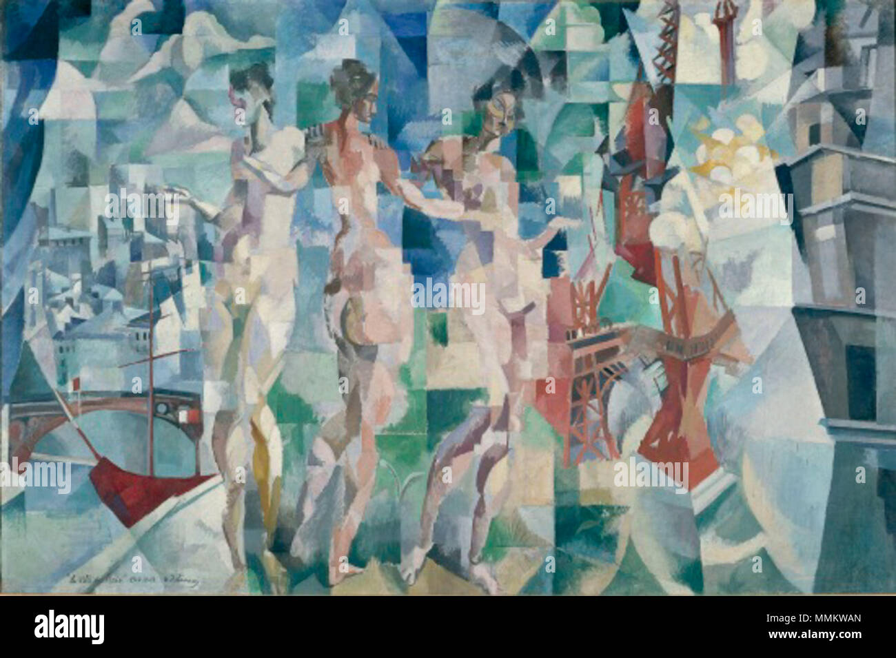 . Inglese: Robert Delaunay, la Ville de Paris, olio su tela, 267 × 406 cm, Musée d'Art Moderne de la Ville de Paris. . Tra il 1910 e il 1912. Robert Delaunay (1885-1941) nomi alternativi Robert Delaunay II; Robert II Delaunay; Robert Delaunay (1885-1941); Robert Victor Félix Delaunay; Delaunay Descrizione pittore francese e artista Data di nascita e morte 12 Aprile 1885 25 ottobre 1941 Luogo di nascita e morte Parigi Montpellier competente controllo : Q33978 VIAF:?ISNI 68979341:?0000 0001 0912 1333 ULAN:?500023463 LCCN:?n50039043 NLA:?35034683 WorldCat Delaunay - La Ville de Paris Foto Stock