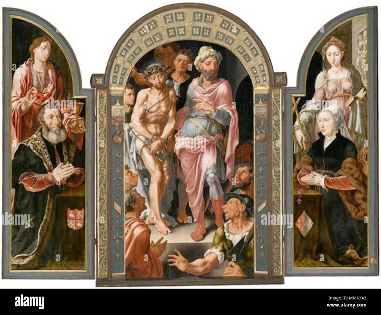 LA CA.0618.heenskerck.124.jpg Ecce Homo pala.. 1544. Heemskerck Ecce Homo 01 Foto Stock