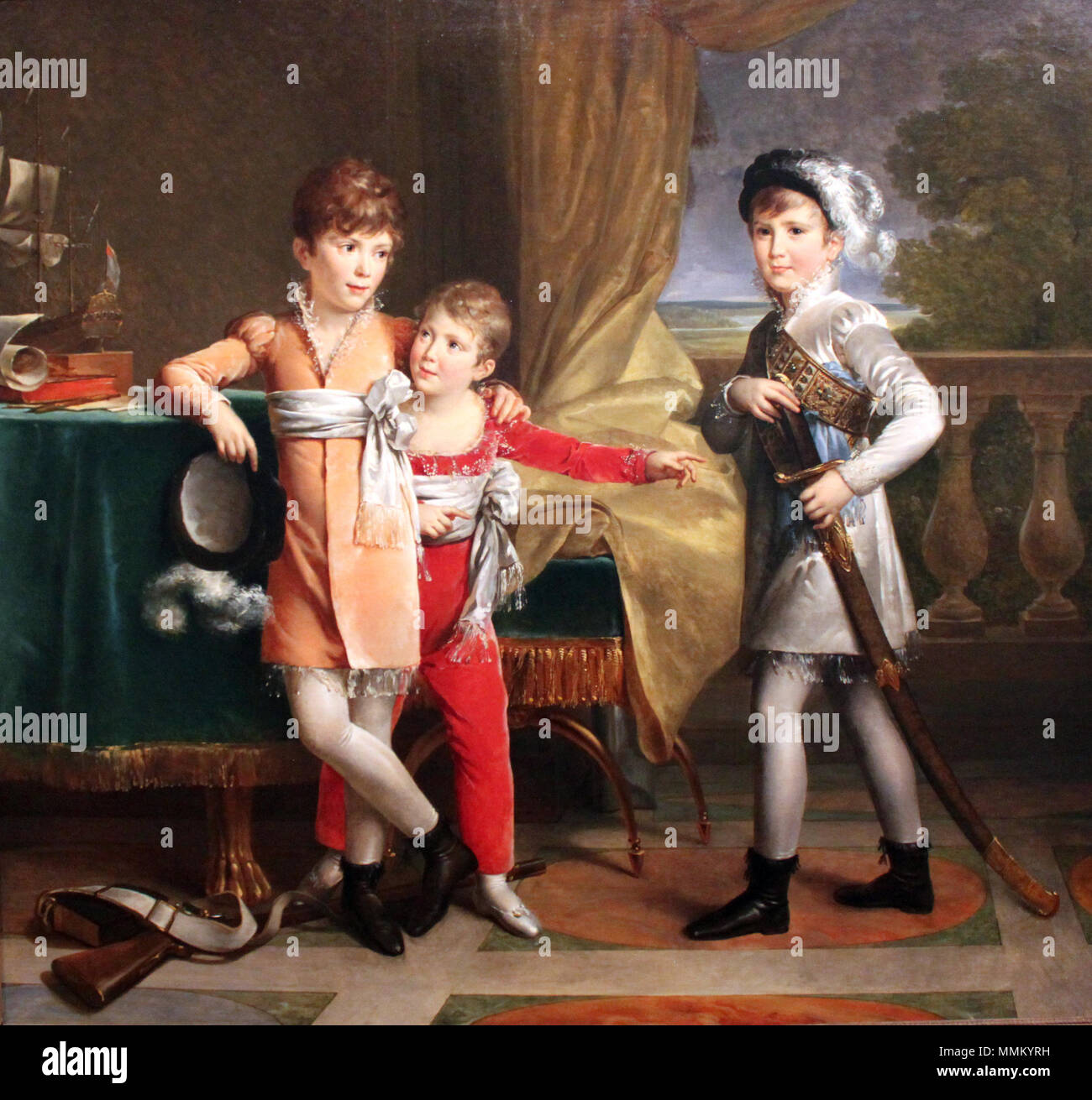 I figli del Maresciallo Ney. 1810. 1810 Godefroid Die Soehne des Marschalls Ney anagoria Foto Stock