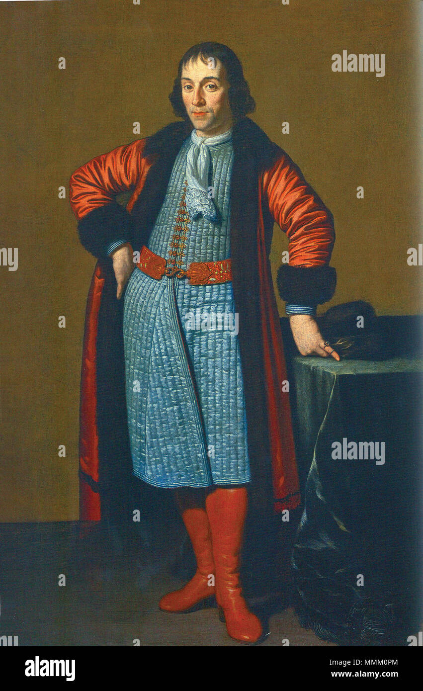 . Dipinto in Olanda durante il Grand Ambasciata di Pietro il Grande. Ritratto di Aleksandr Danilovich Menšikov (1673-1729). 1698. Menšikov 1698 01 Foto Stock