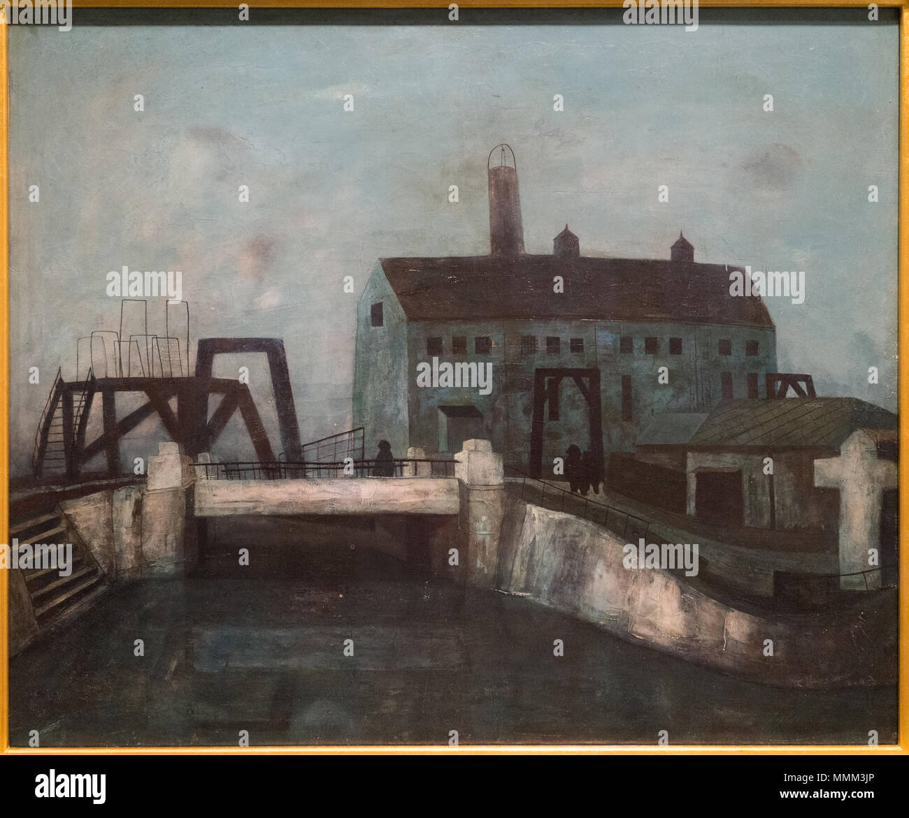 . Inglese: Matsumoto Shunsuke 1912-1948, il Museo Nazionale di Arte Moderna di Tokyo . 14 agosto 2013, 14:02:50. Ponte Firedrop in Y-City da MATSUMOTO Shunsuke, 1943 Foto Stock