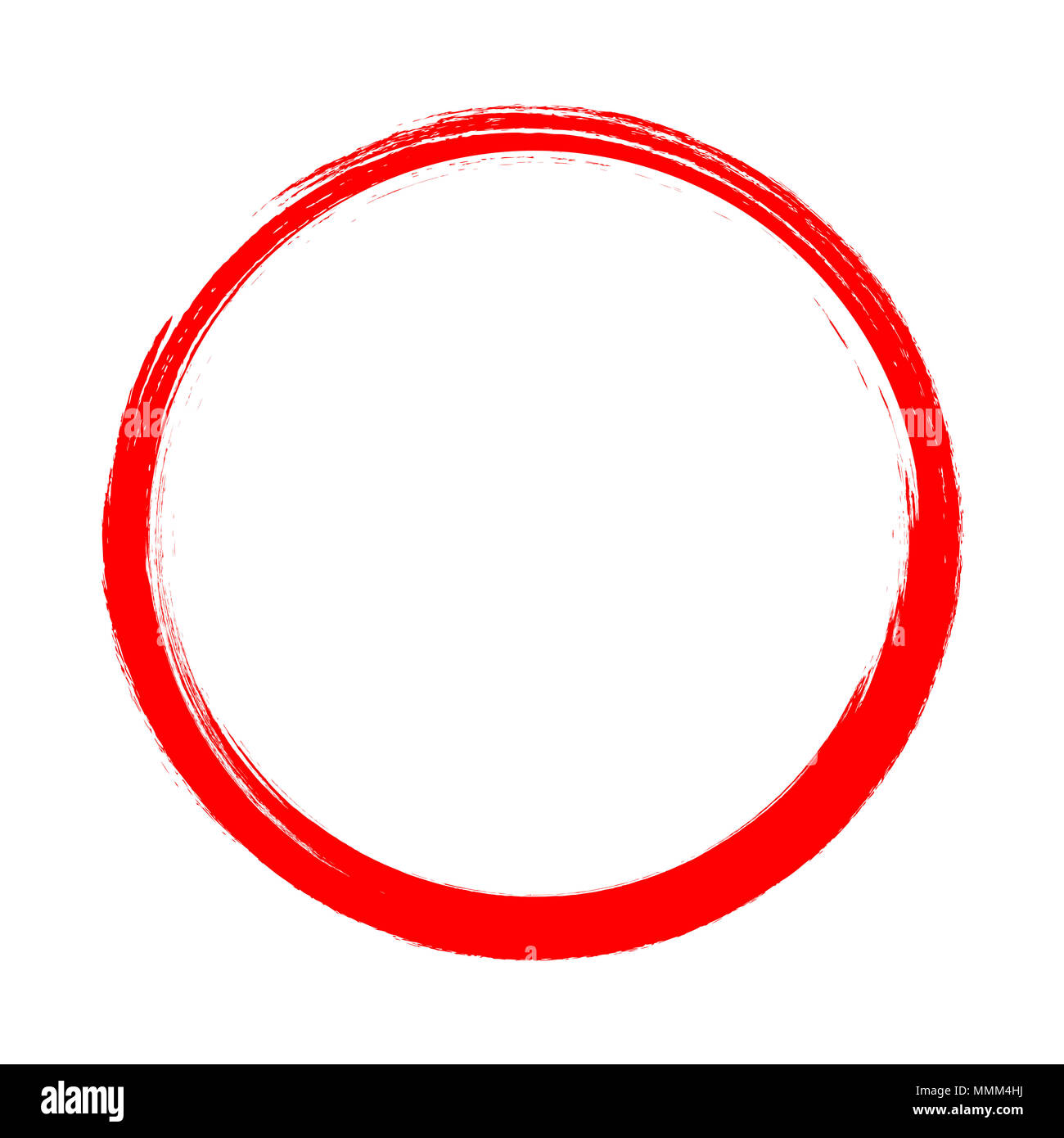 Vector grunge pennello circolare corsa isolata del telaio Foto Stock