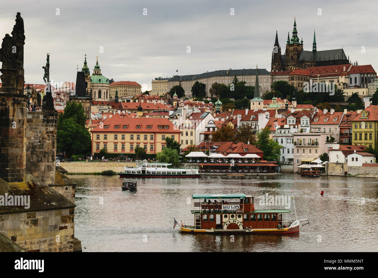 Gite in barca a Praga Centro Storico Foto Stock