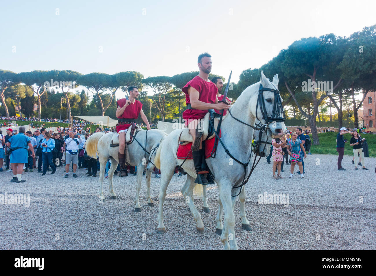 Roma, Italia. Il 22 aprile, 2018. Natale di Roma a Roma Rievocazione Storica per celebrare 2771st anniversario della fondazione della città nel XXI Aprile 753 B Foto Stock