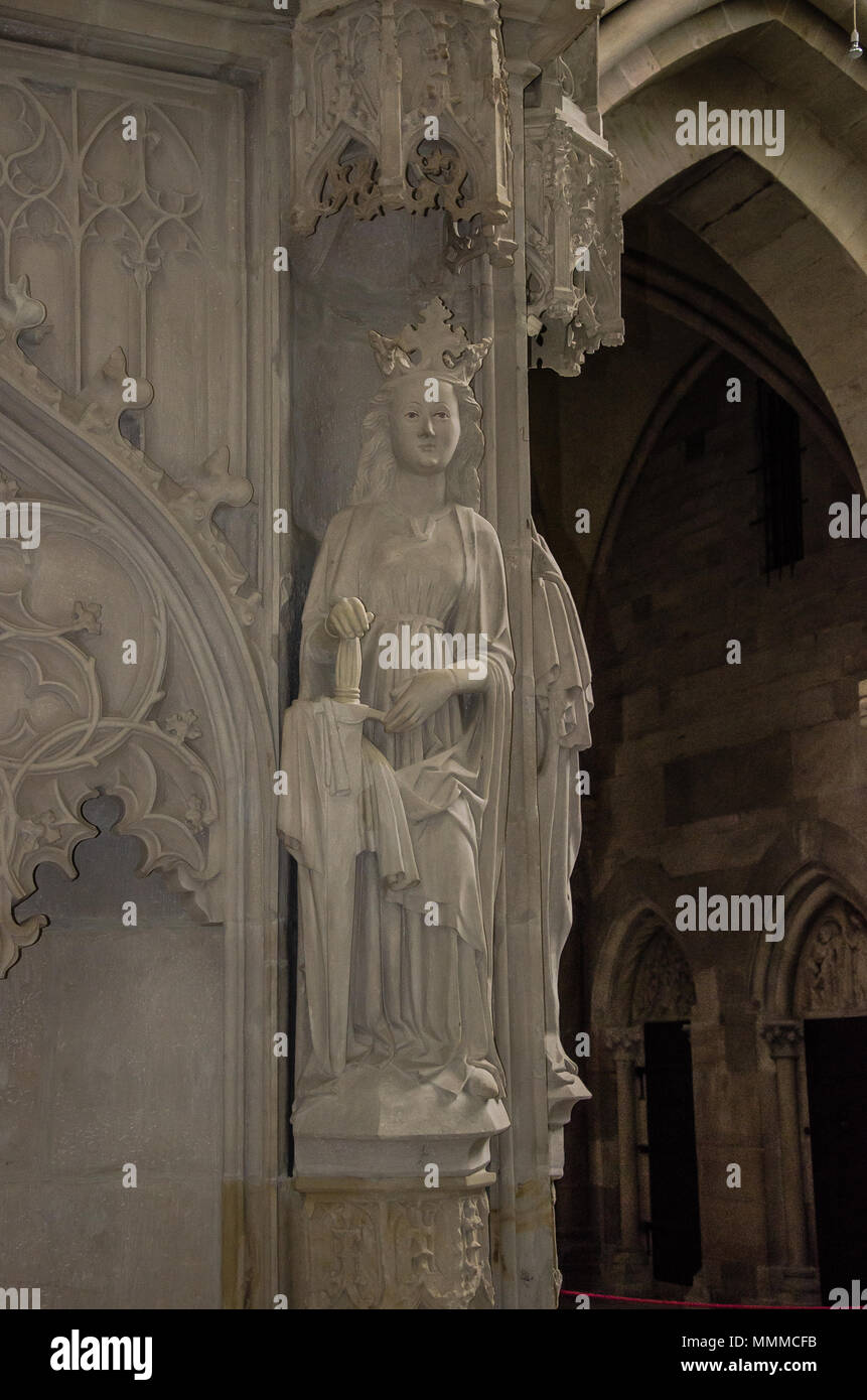 Cattedrale di Magdeburgo, ufficialmente chiamato la cattedrale dei santi Caterina e Maurice, una cattedrale protestante, la più antica cattedrale gotica in Germania. Foto Stock