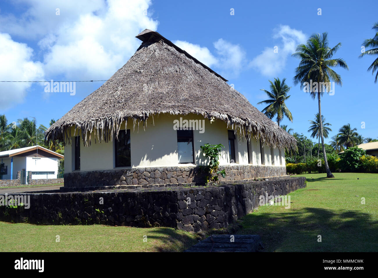 Governo federale edificio di Mata-Utu, isola di Wallis, Wallis & Futuna, Sud Pacifico Foto Stock