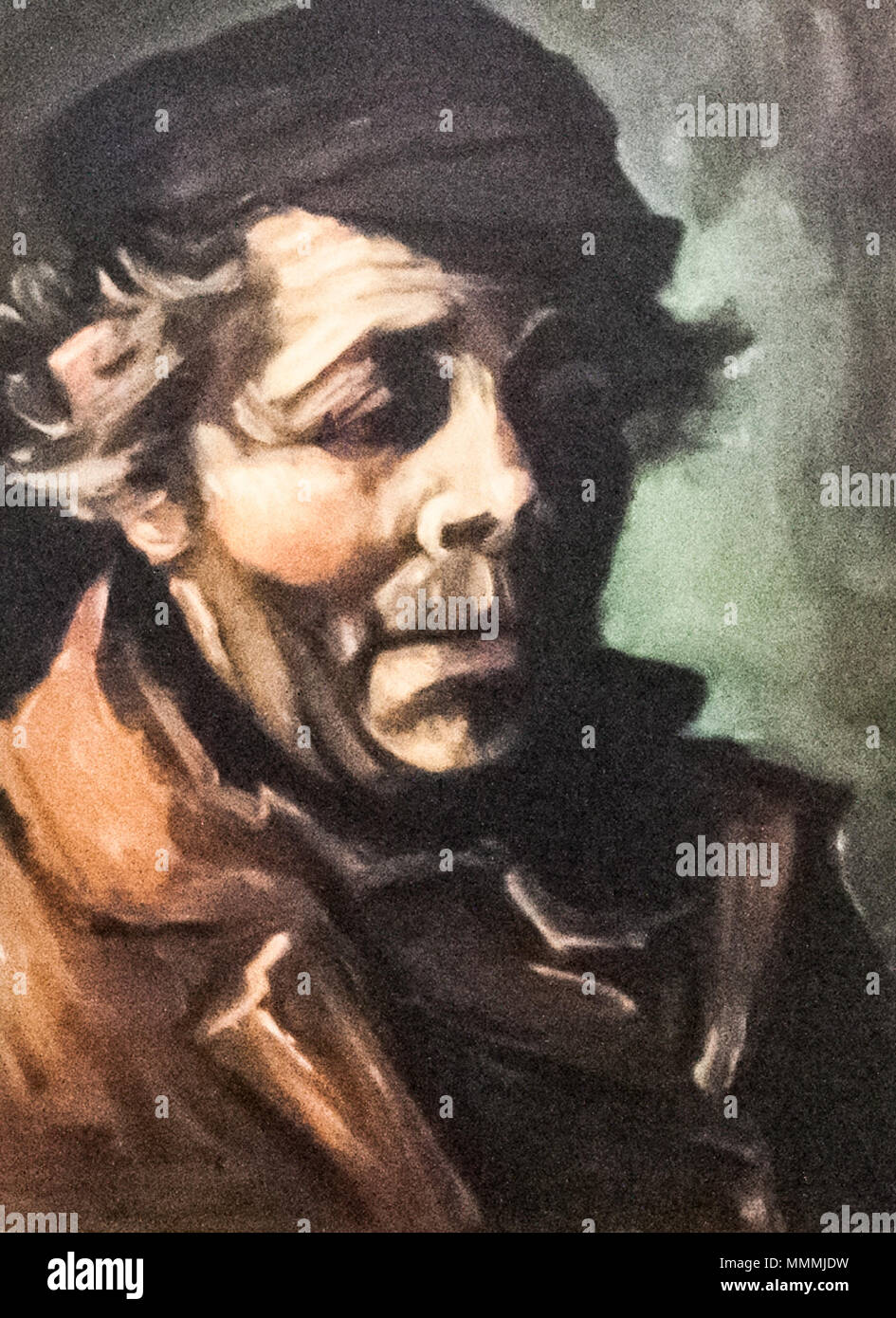 Magyar: Paraszt sapkában inglese: la testa di un contadino con il tappo . Nuenen, dicembre 1884. Capo di un contadino con cappuccio - il mio sogno Foto Stock