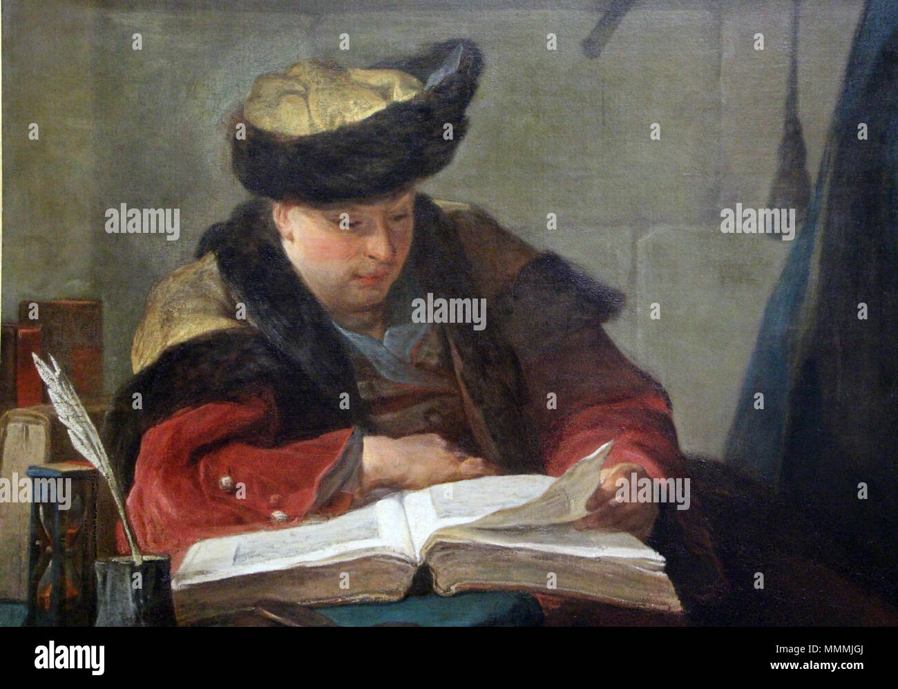 Un chimico nel suo laboratorio. 1734. Chardin, chimico nel suo laboratorio, 1734, 02 Foto Stock