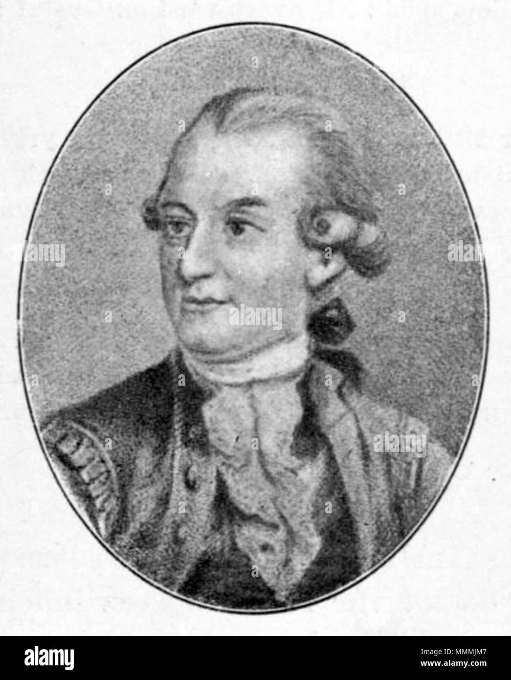 . Inglese: Johan Wellander, città svedese il giudice e poeta. Svenska: Johan Wellander, rådman och poeta. . Il XVIII secolo. Nils Personne (testo), J F Martin (immagine) 095-Johan Wellander-Svenska Teatern 1 Foto Stock