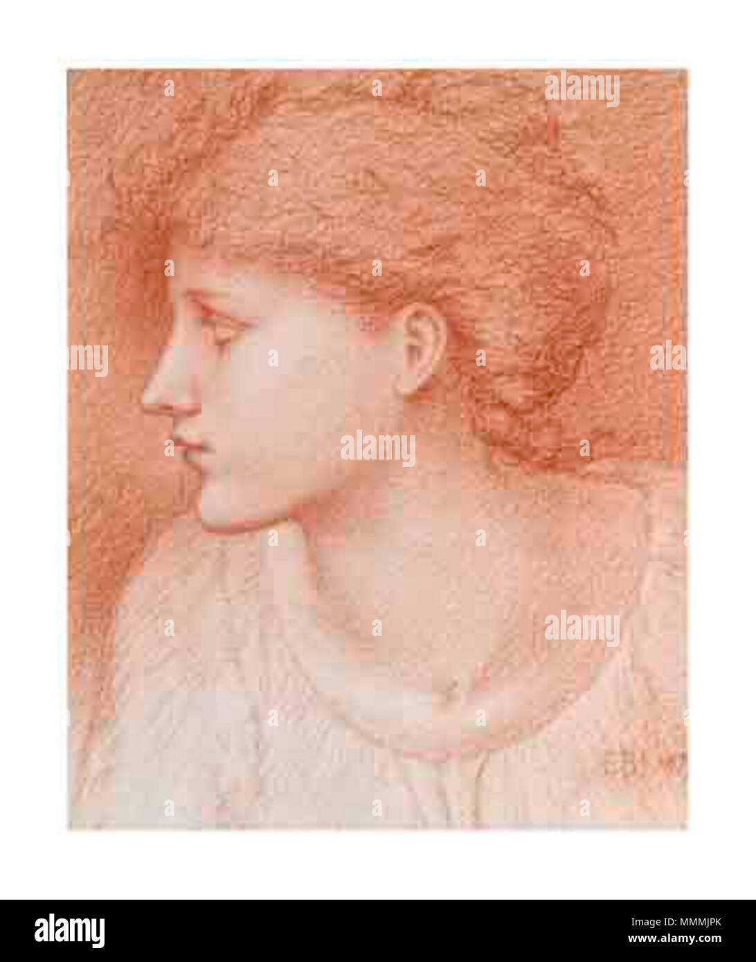 326461 . 1879. Edward Burne-Jones Studio della testa di una ragazza per la Golden scale Foto Stock