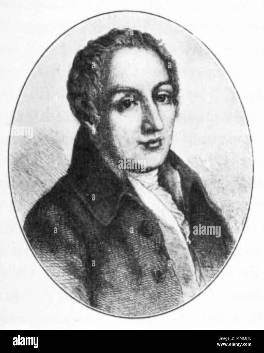 . Inglese: August von Kotzebue, drammaturgo tedesco e autore Svenska: August von Kotzebue, tysk pjäs- och romanförfattare . 1800. Nils Personne (testo), Aufer (immagine) 121-August von Kotzebue-Svenska teatern 2 Foto Stock