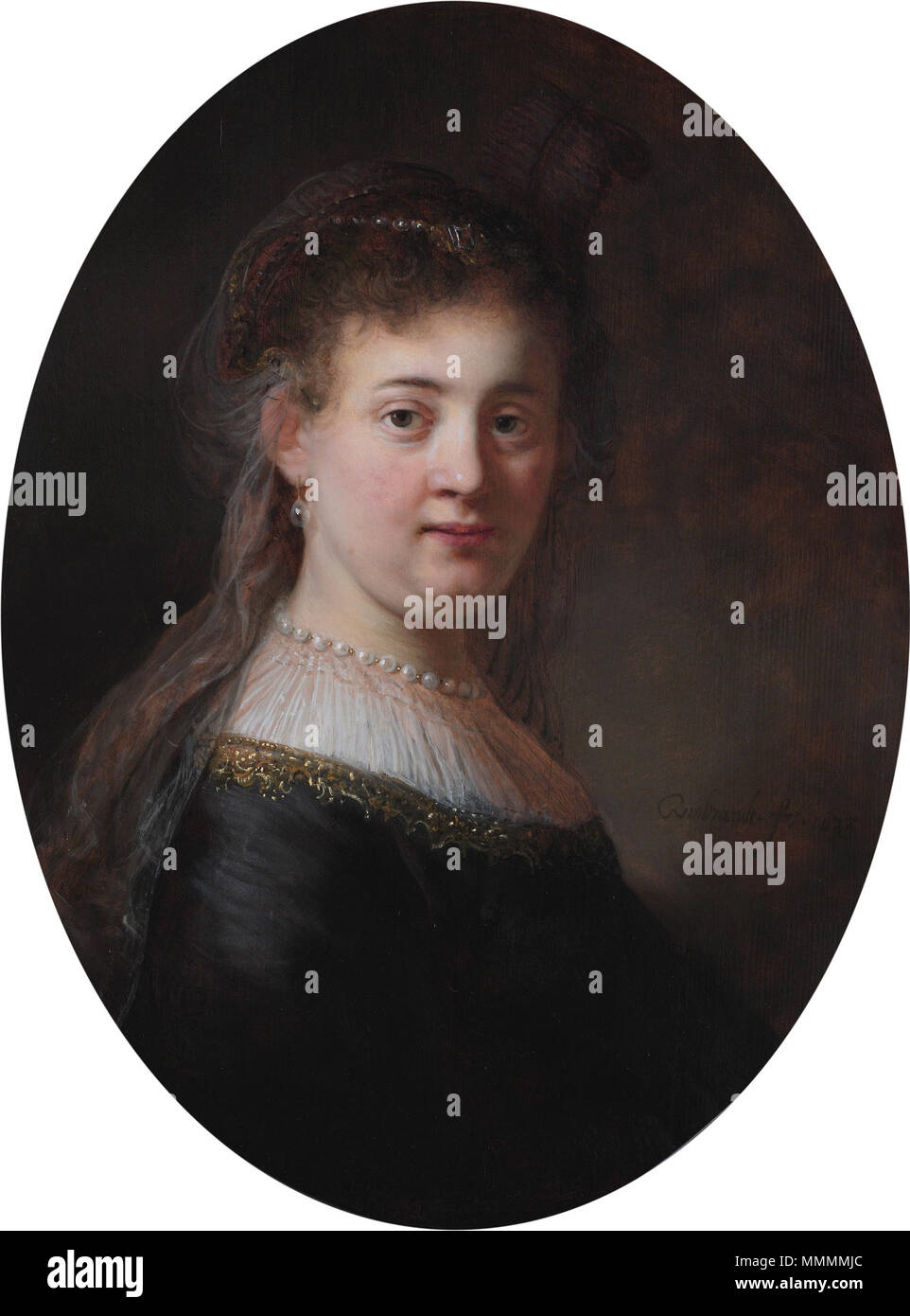 Saskia van Uylenburgh, da Rembrandt Ritratto di Saskia van Uylenburgh (1612-1642). 1633. Rembrandt Harmensz. van Rijn 088 Foto Stock