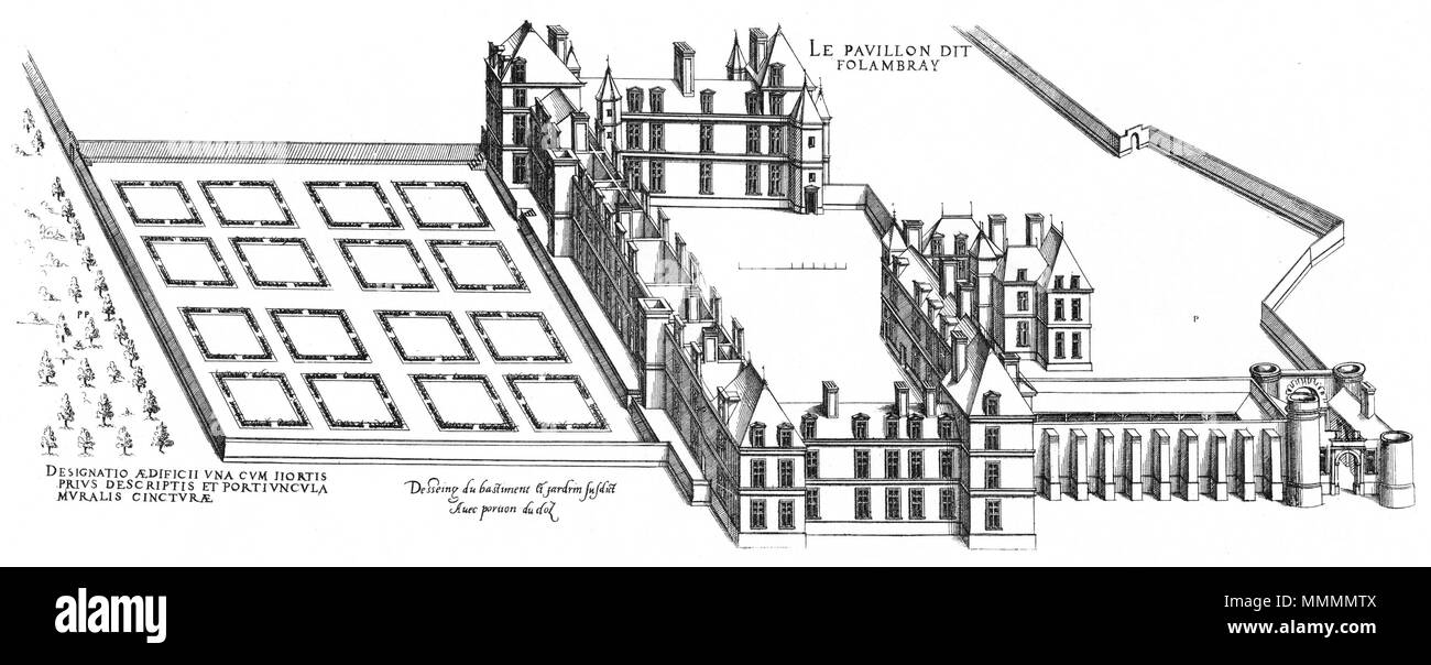 . Inglese: incisione da Le premier volume des plus eccellenti Bastiments de France da Jacques I Androuet du Cerceau: vista panoramica del Château de Folembray . 1576. Jacques mi Androuet du Cerceau (1510-1585) nomi alternativi Jacques Androuet; Jacques Androuet du Cerceau l'Ancien; Jacques Androuet Du Cerceau; Jacques Androuet DuCerceau; Jacques Androuet Ducerceau Descrizione architetto francese, rame incisore e disegnatore padre di Baptiste Androuet du Cerceau padre di Jacques II Androuet du Cerceau Data di nascita e morte 1510 o 1512 Gennaio 1584 Luogo di nascita e morte Parigi Foto Stock . Inglese: incisione da Le premier volume des plus eccellenti Bastiments de France da Jacques I Androuet du Cerceau: vista panoramica del Château de Folembray . 1576. Jacques mi Androuet du Cerceau (1510-1585) nomi alternativi Jacques Androuet; Jacques Androuet du Cerceau l'Ancien; Jacques Androuet Du Cerceau; Jacques Androuet DuCerceau; Jacques Androuet Ducerceau Descrizione architetto francese, rame incisore e disegnatore padre di Baptiste Androuet du Cerceau padre di Jacques II Androuet du Cerceau Data di nascita e morte 1510 o 1512 Gennaio 1584 Luogo di nascita e morte Parigi Foto Stock