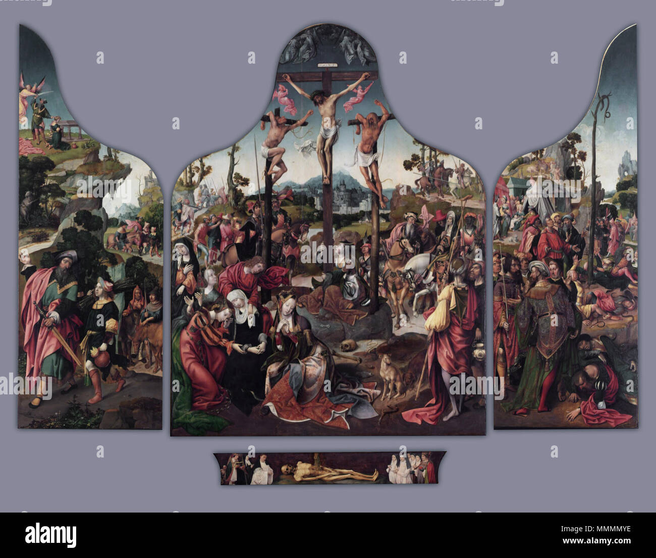 Trittico della crocifissione, da Cornelis Engebrechtsz crocifissione.. circa 1510-1520. Cornelis Engebrechtsz. - Crocifissione Ancona - WGA07521 Foto Stock Trittico della crocifissione, da Cornelis Engebrechtsz crocifissione.. circa 1510-1520. Cornelis Engebrechtsz. - Crocifissione Ancona - WGA07521 Foto Stock