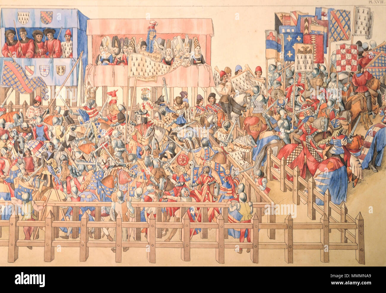 Copie d'après le Livre des tornesi de René d'Anjou-Etienne Rey-MBA Lyon 2014 Foto Stock