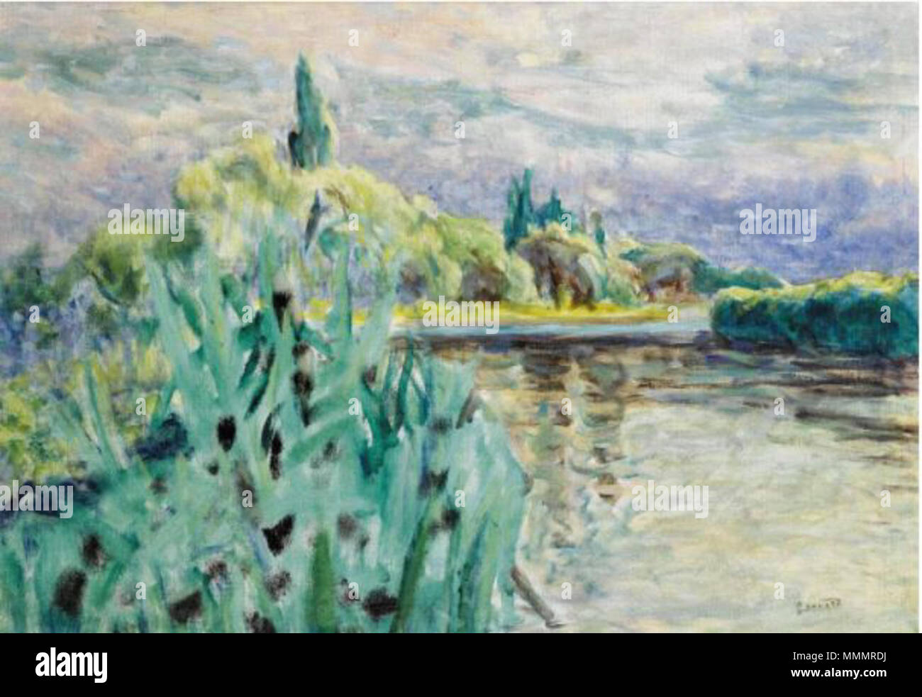90 bord de Rivière - LA SEINE Foto Stock