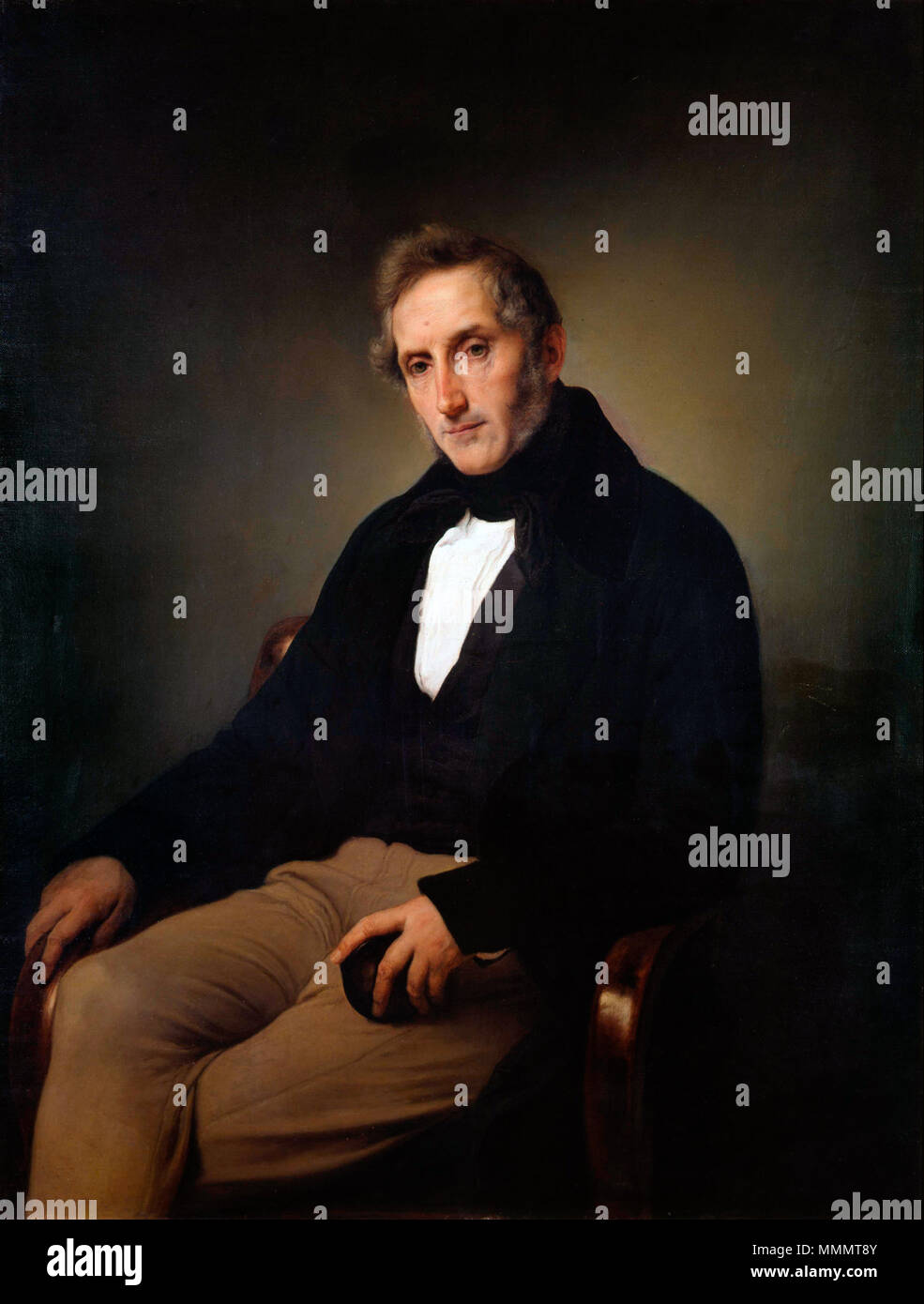 Italiano: Ritratto di Alessandro Manzoni Ritratto di Alessandro Manzoni. 1841. Francesco Hayez 040 Foto Stock